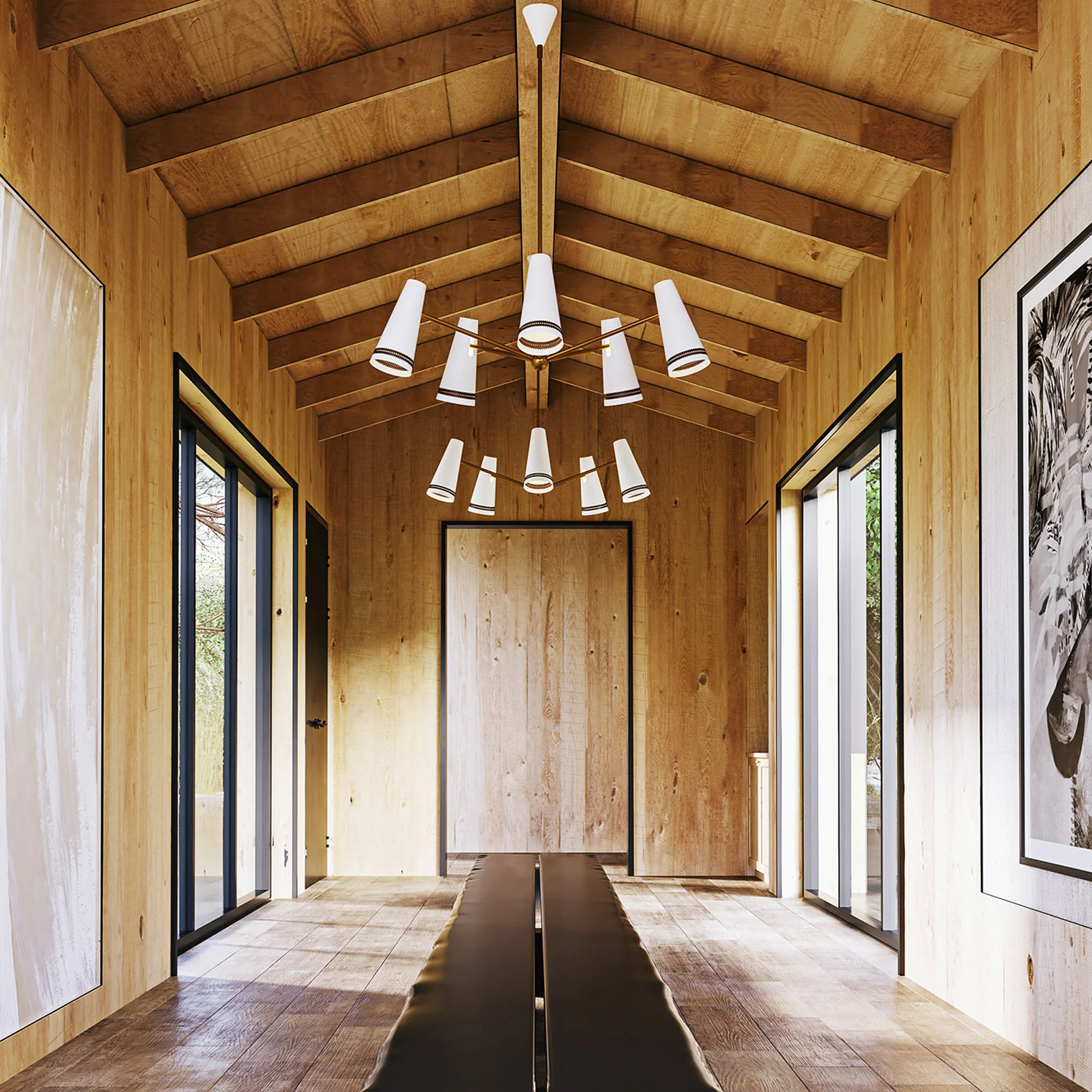 Marcelli Torino Leather Chandelier - Image 4
