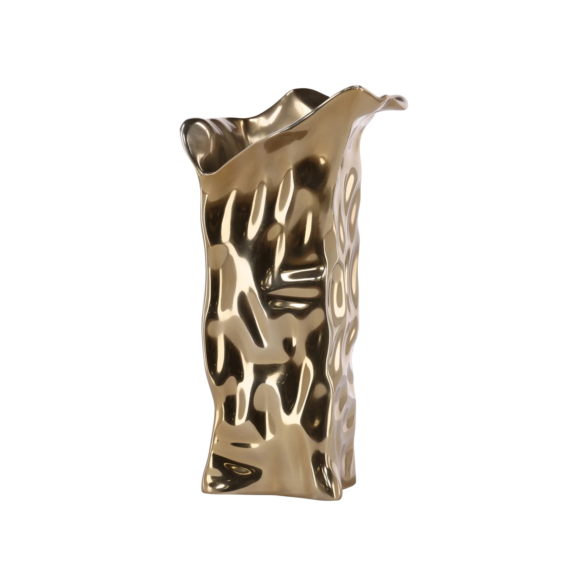 Marcelline Brass Finish Vase