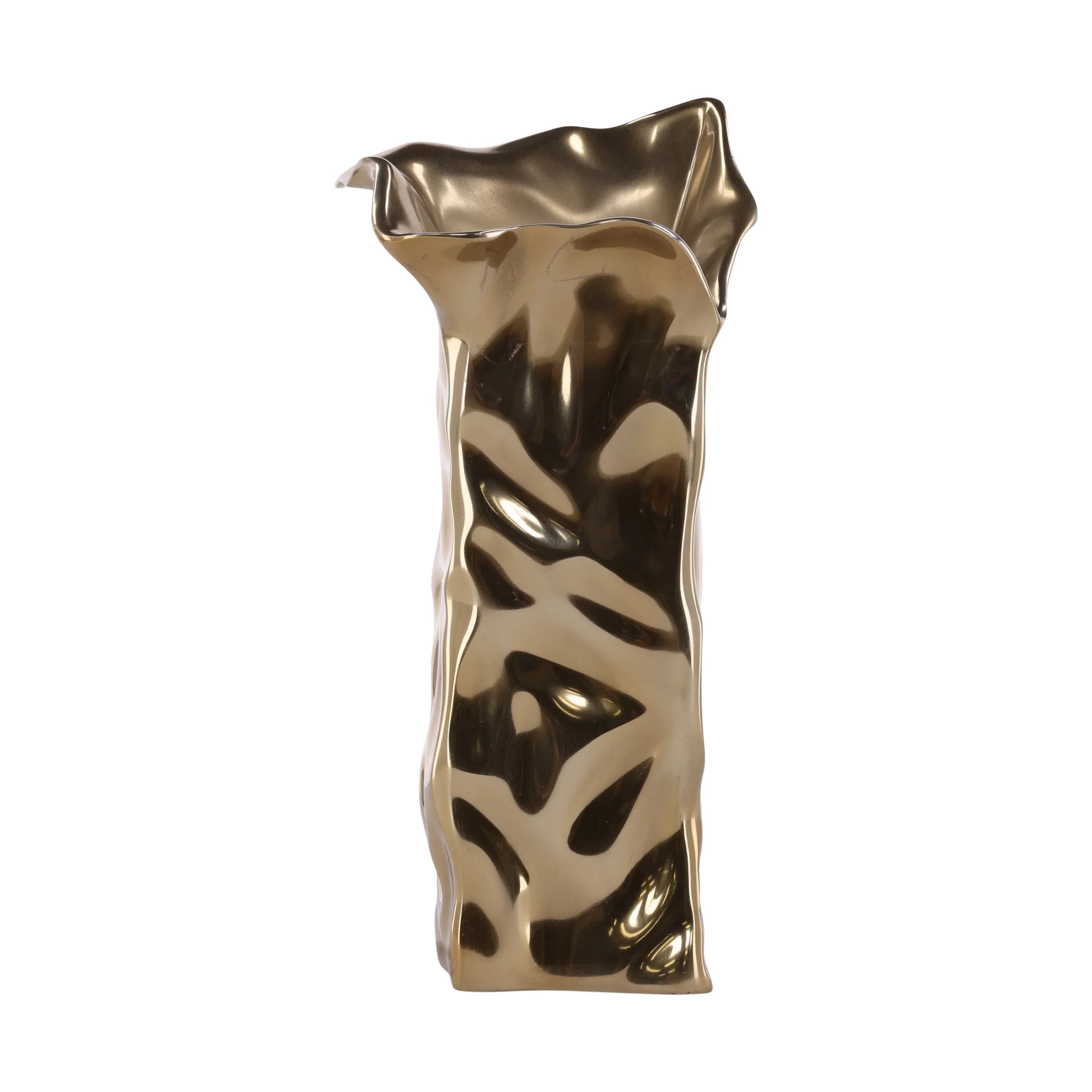 Marcelline Brass Finish Vase - Image 3