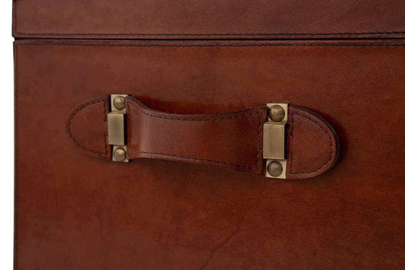 Marcellus Leather Storage Trunk - Image 17
