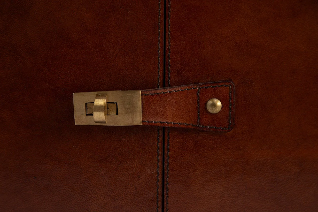 Marcellus Leather Storage Trunk - Image 18