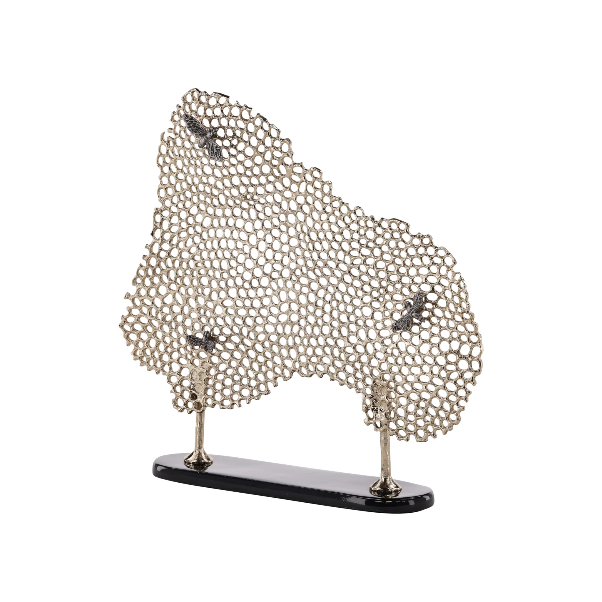 Marenti Brass Honeycomb Sculpture