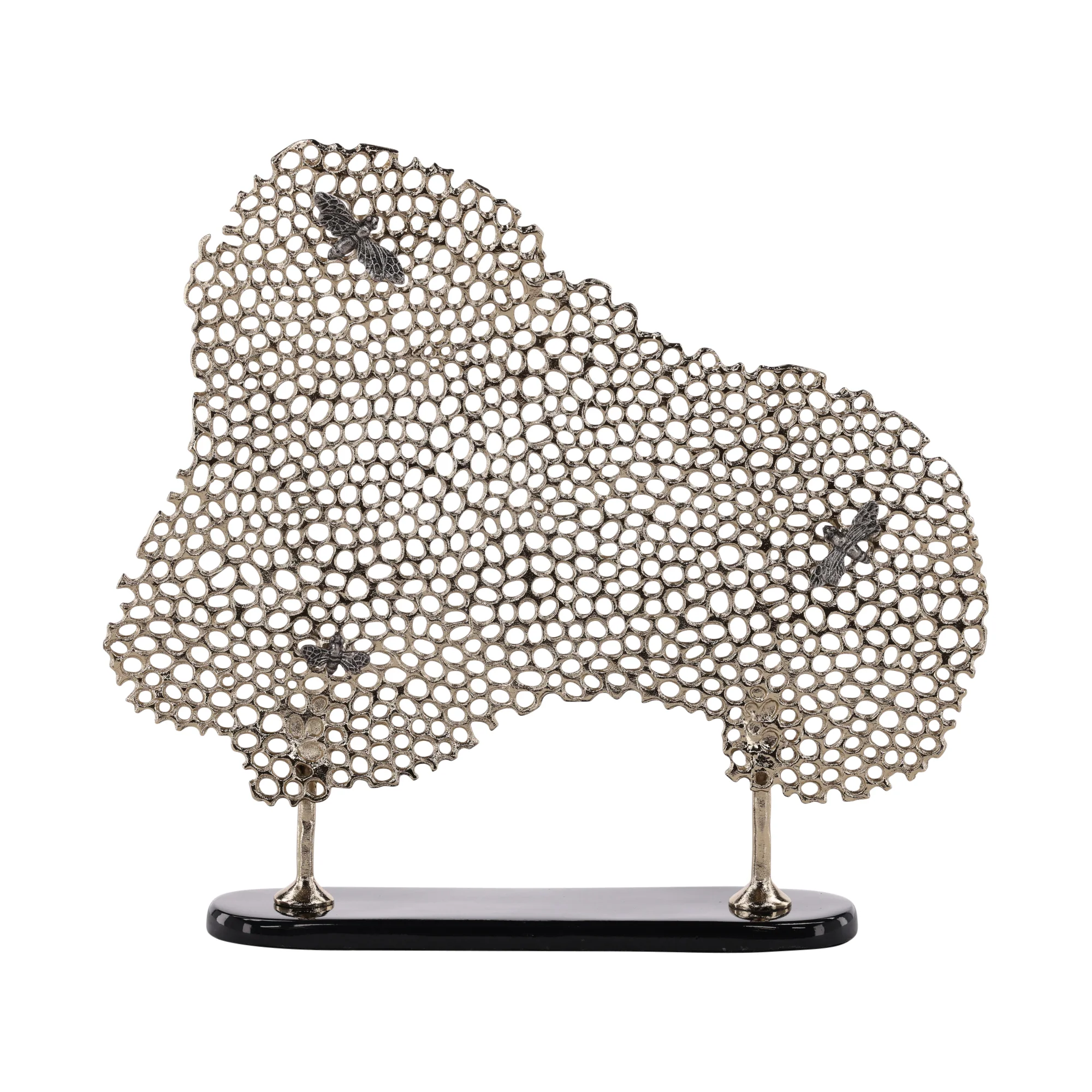 Marenti Brass Honeycomb Sculpture - Image 2