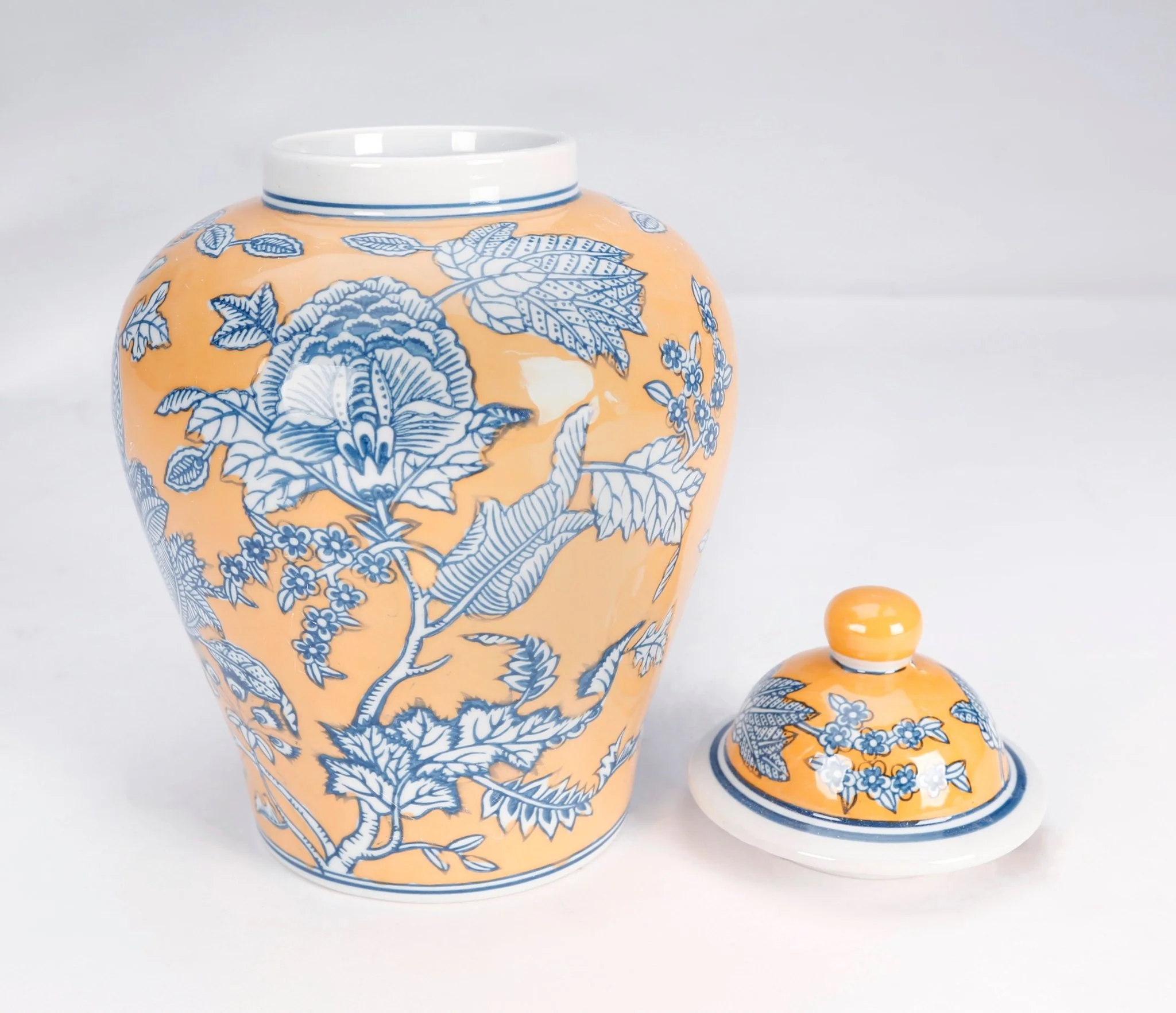 Marigold Porcelain Floral Jar - Image 2
