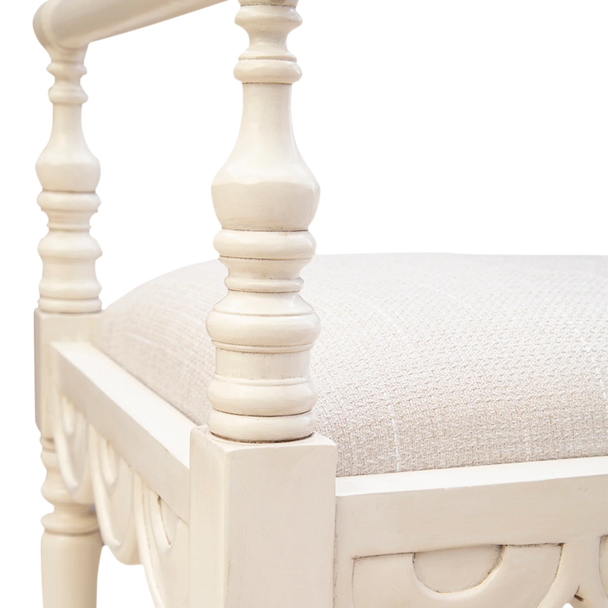 Maris Scalloped Carved Bench - Image 18