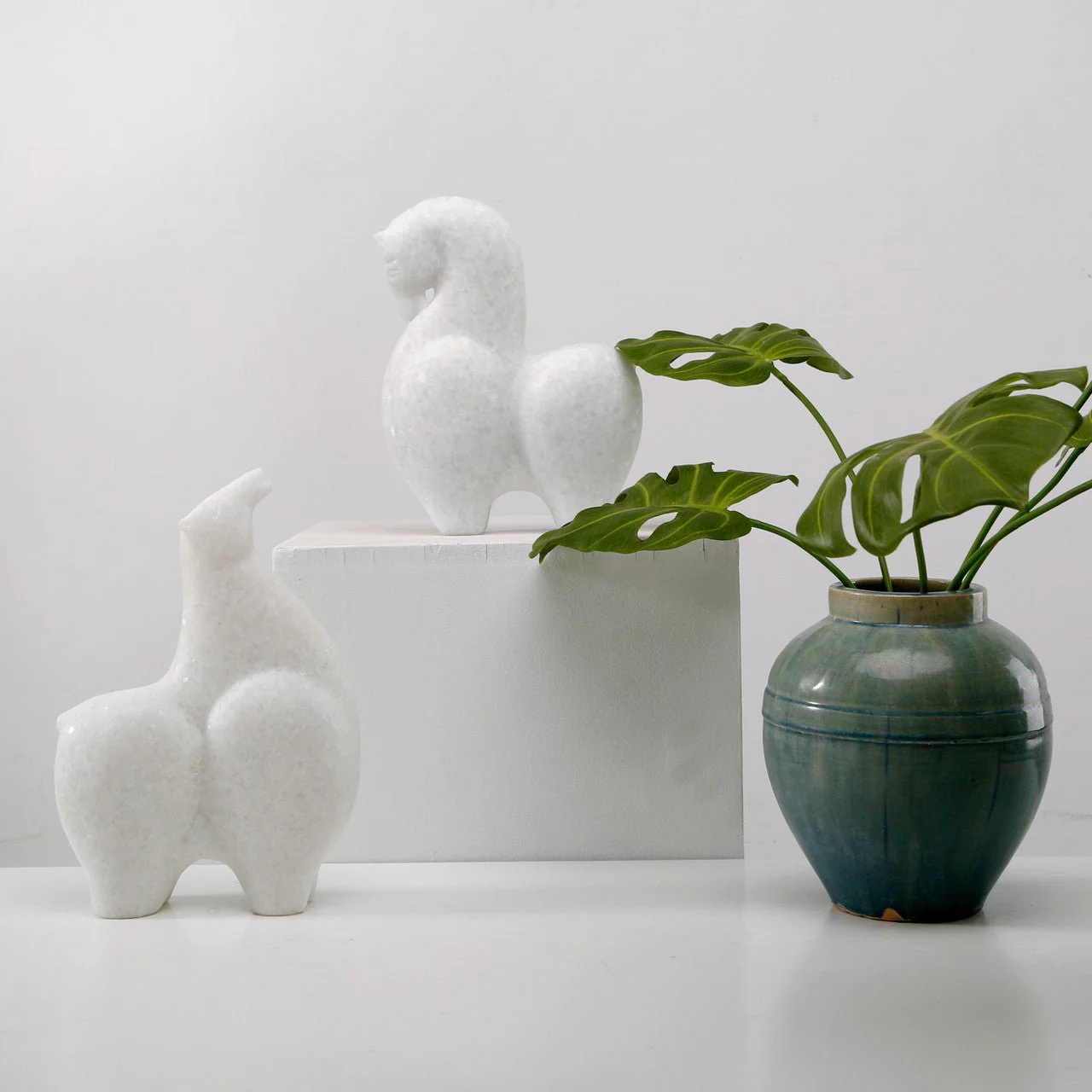 Meilin Marble Stallion Statue - Image 2