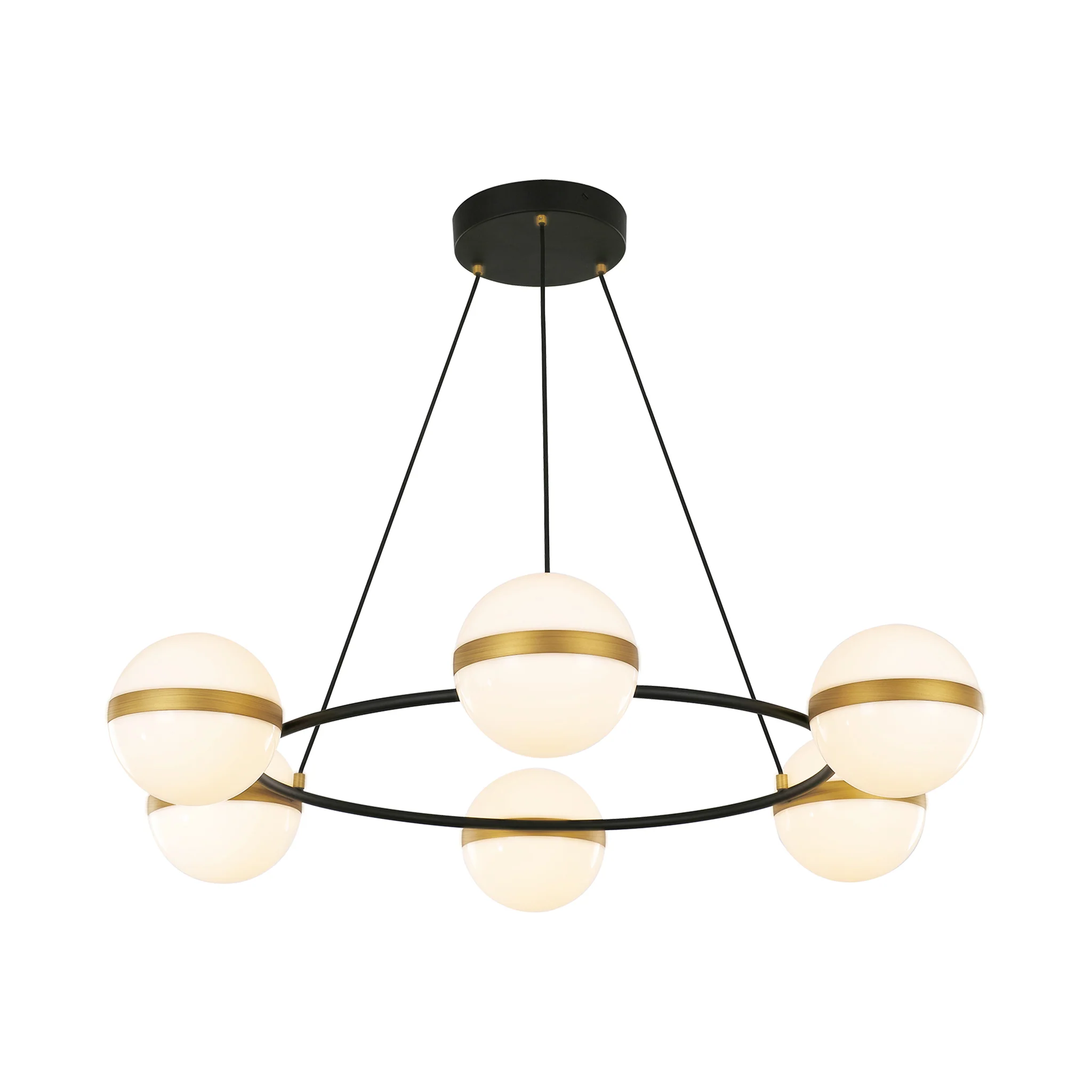 Metalaga 36in Natural Brass Chandelier