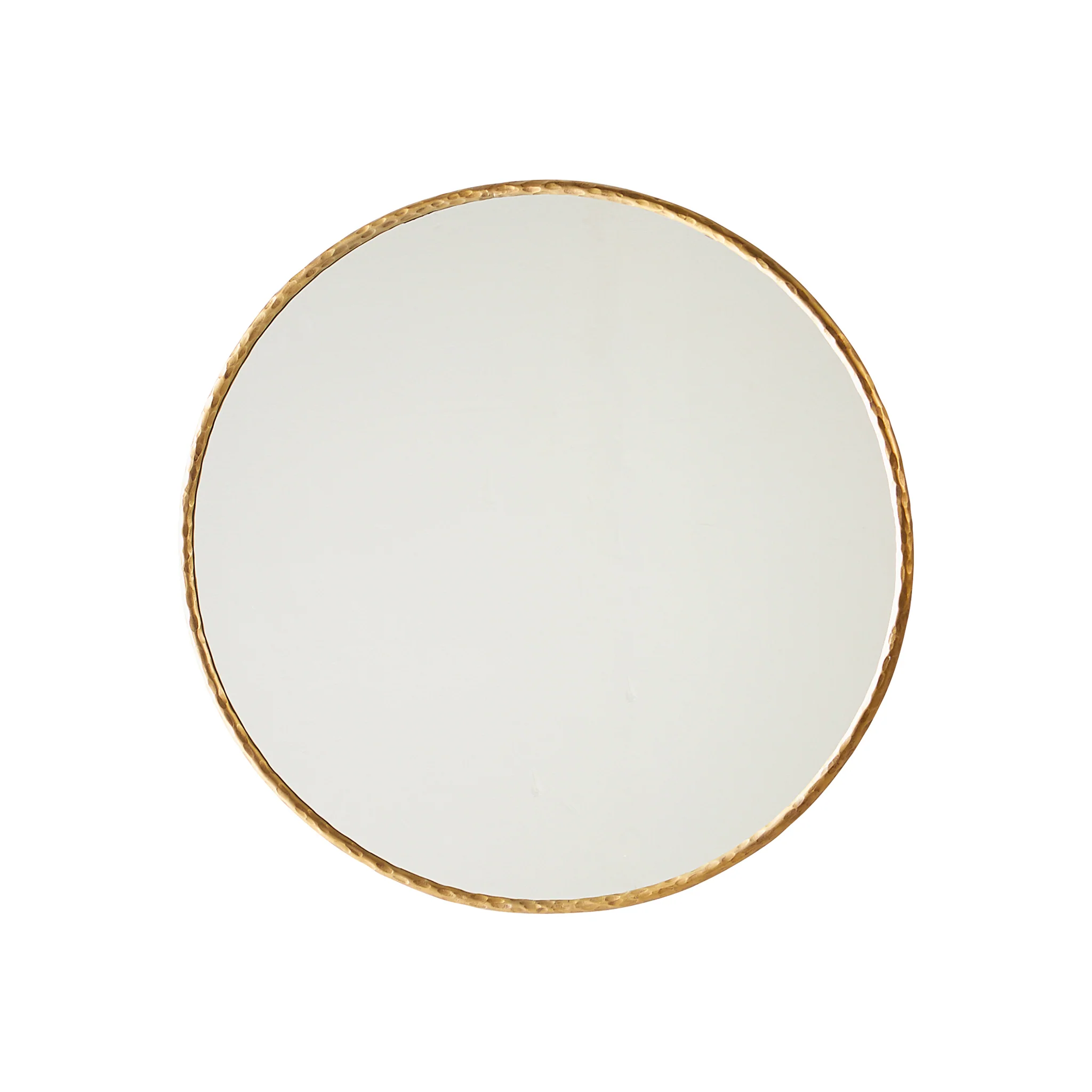 Metallic Hammered Round Mirror - Image 3