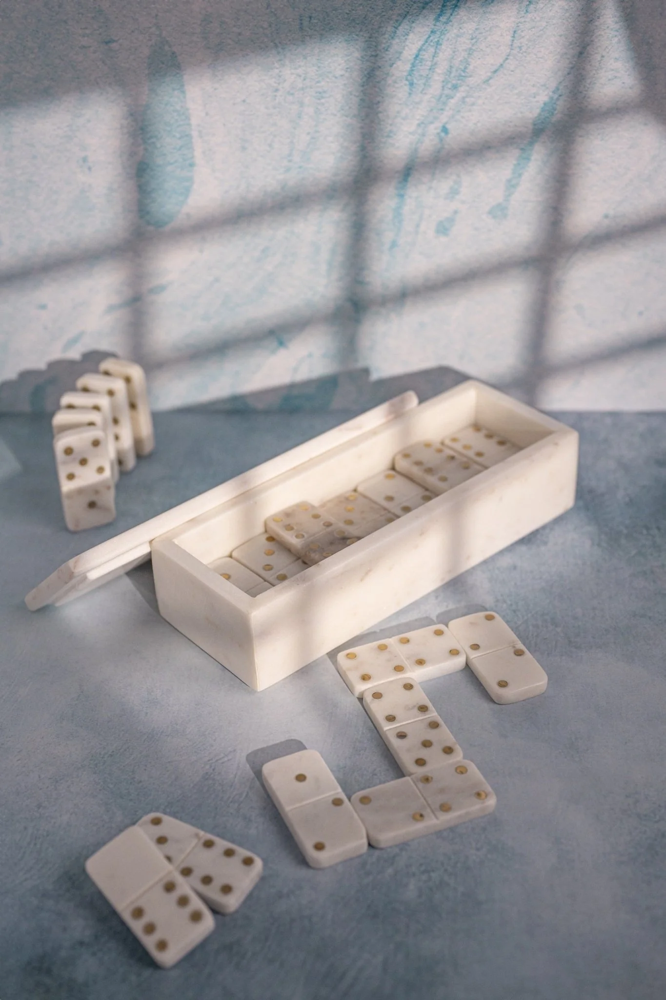 Milos Marble Domino Set - Image 3