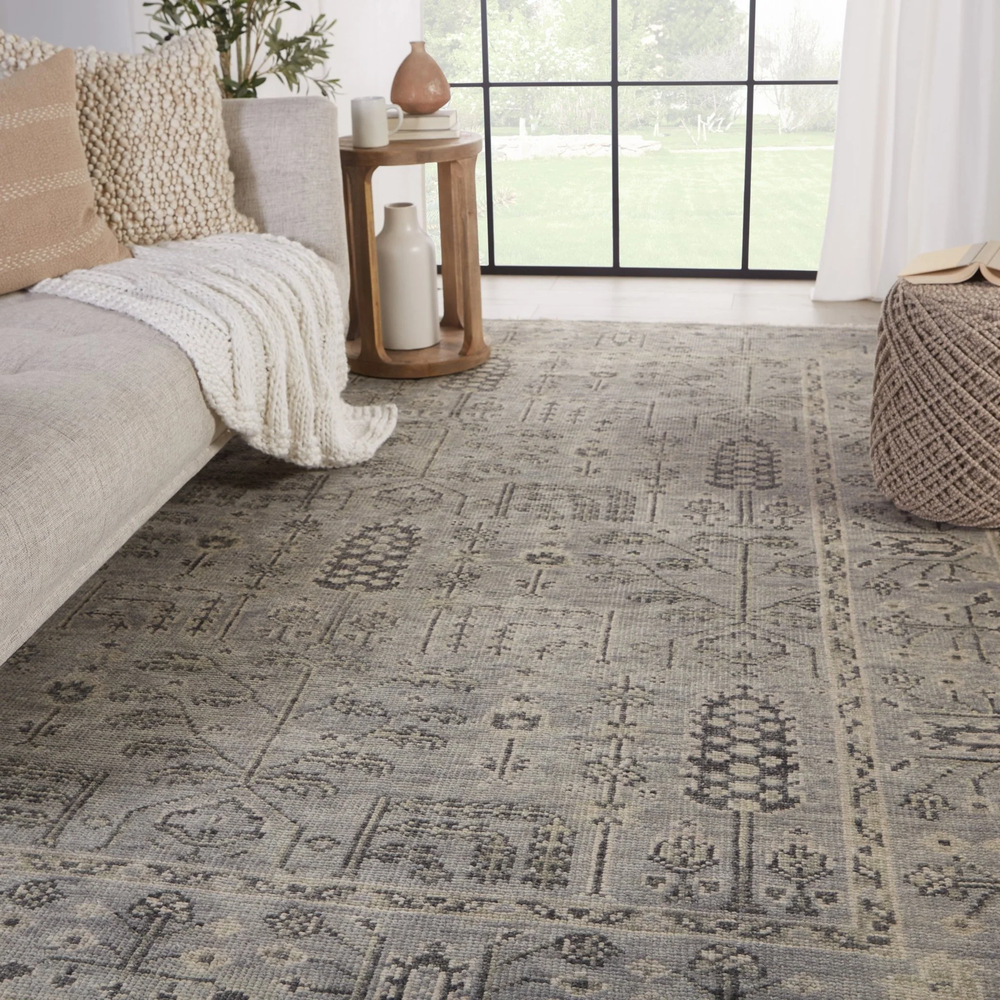 Mireya Gray Wool Rug - Image 17