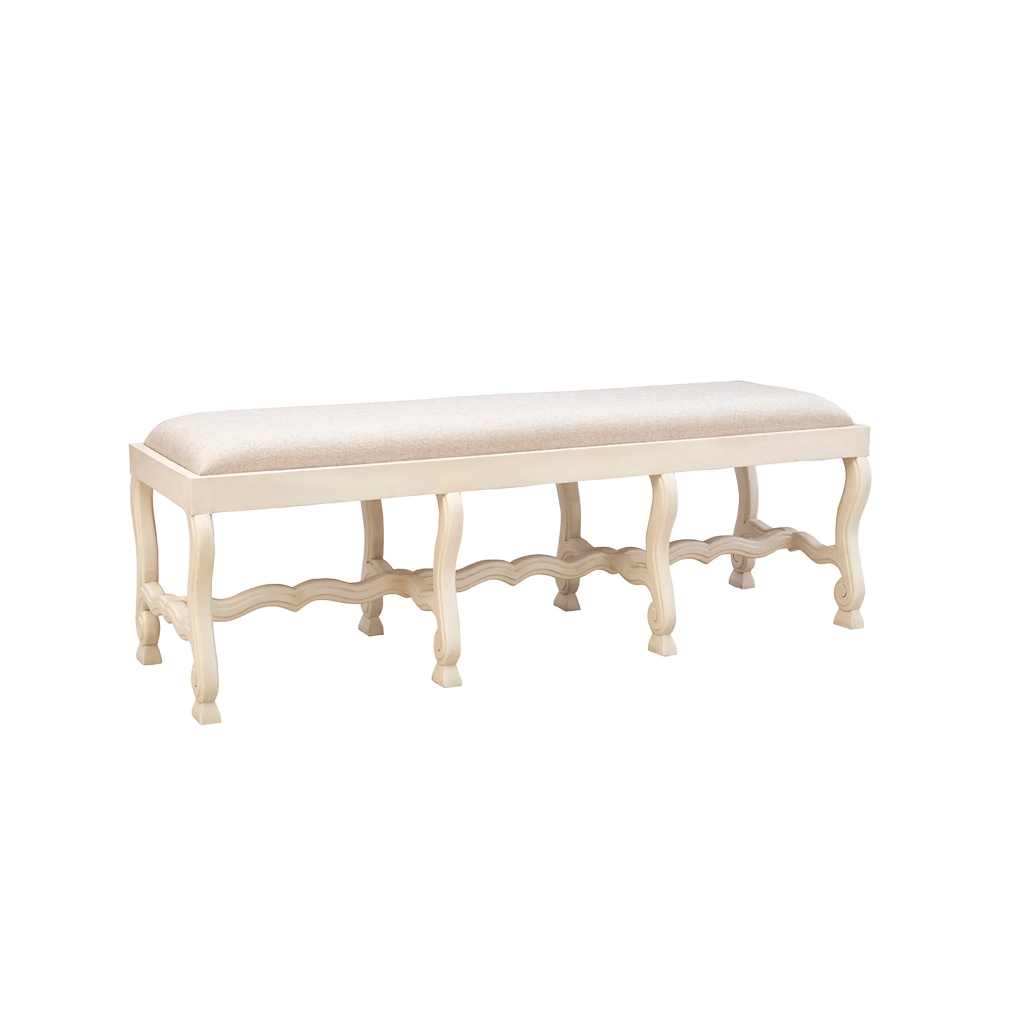 Mohr Carved Wood Bench - Image 21