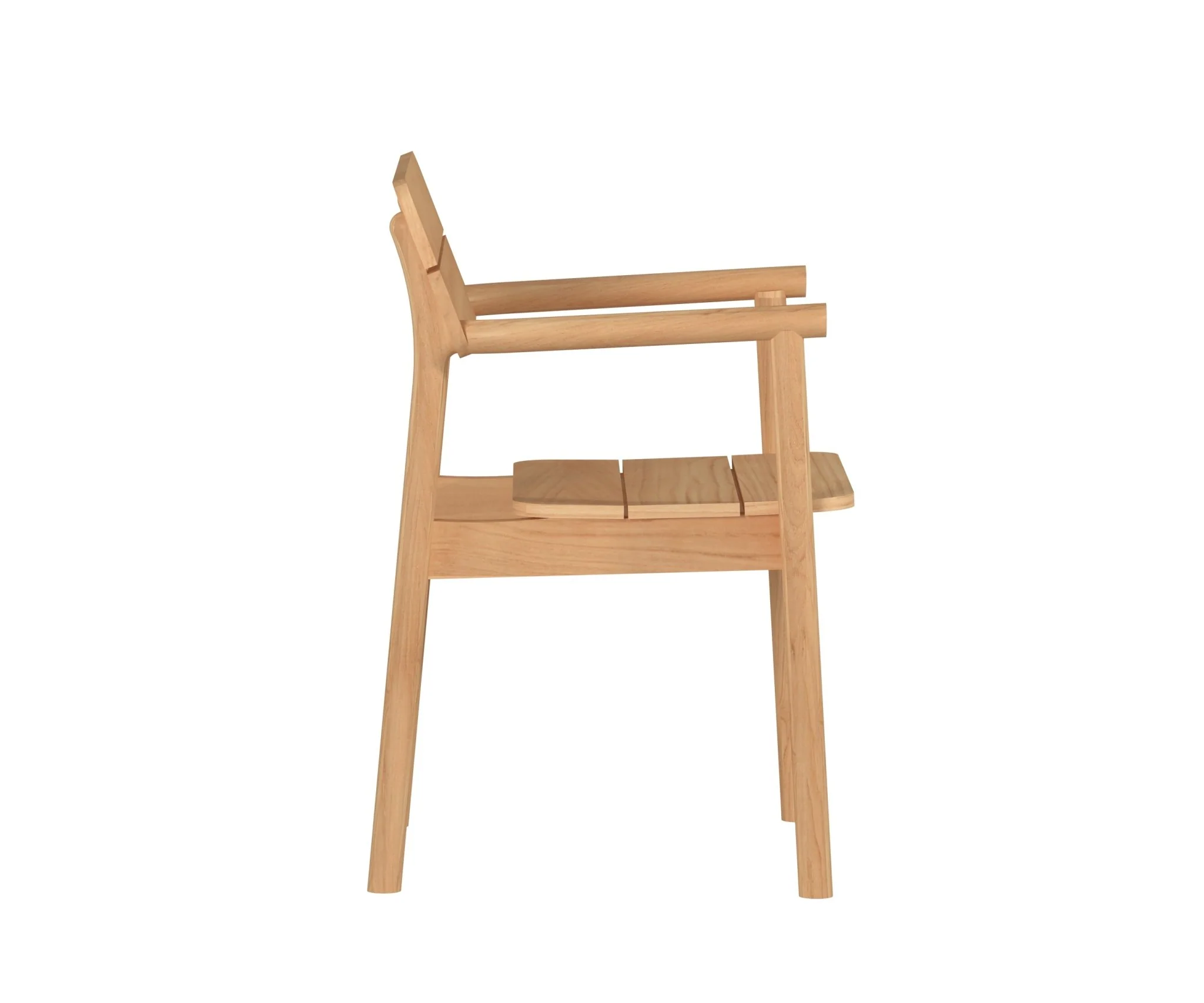 Navero Teak Stacking Chair - Set of 4 - Image 4