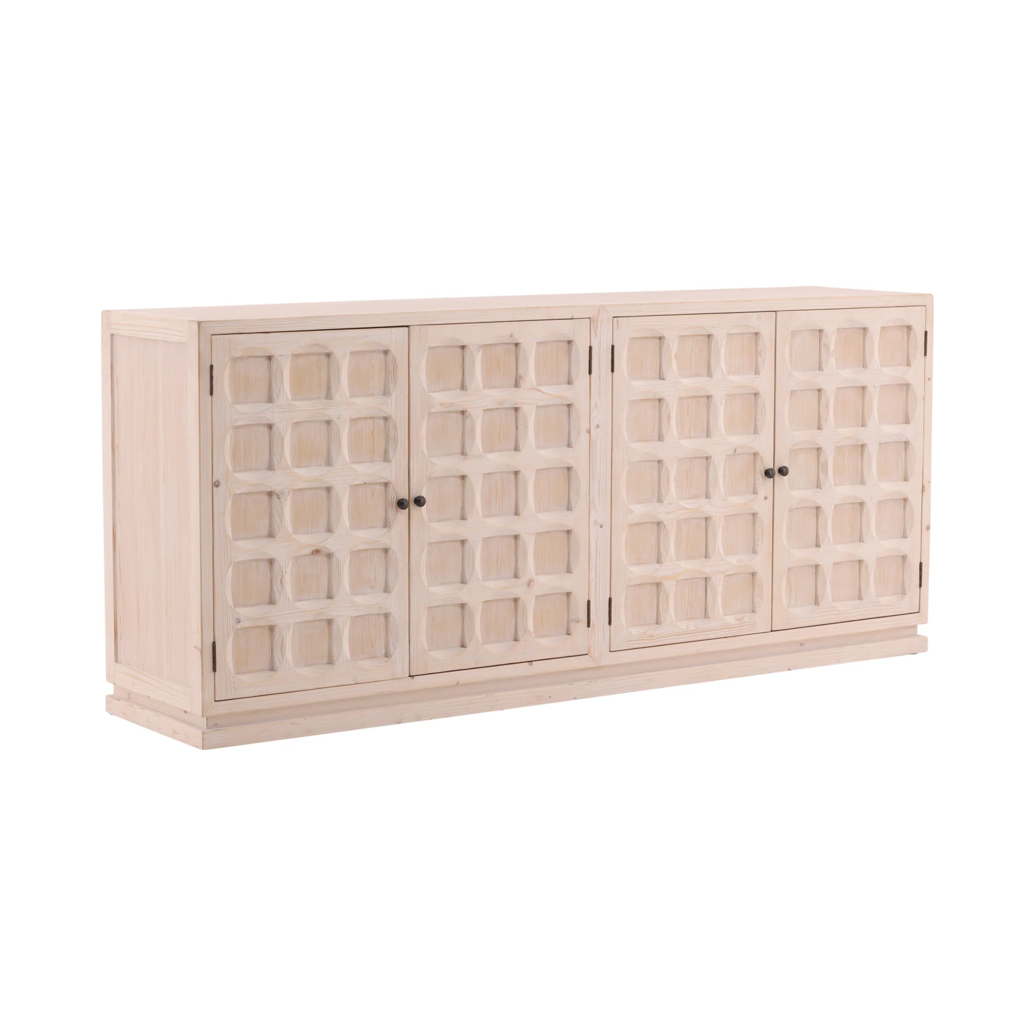 Norevik Carved Wood Sideboard