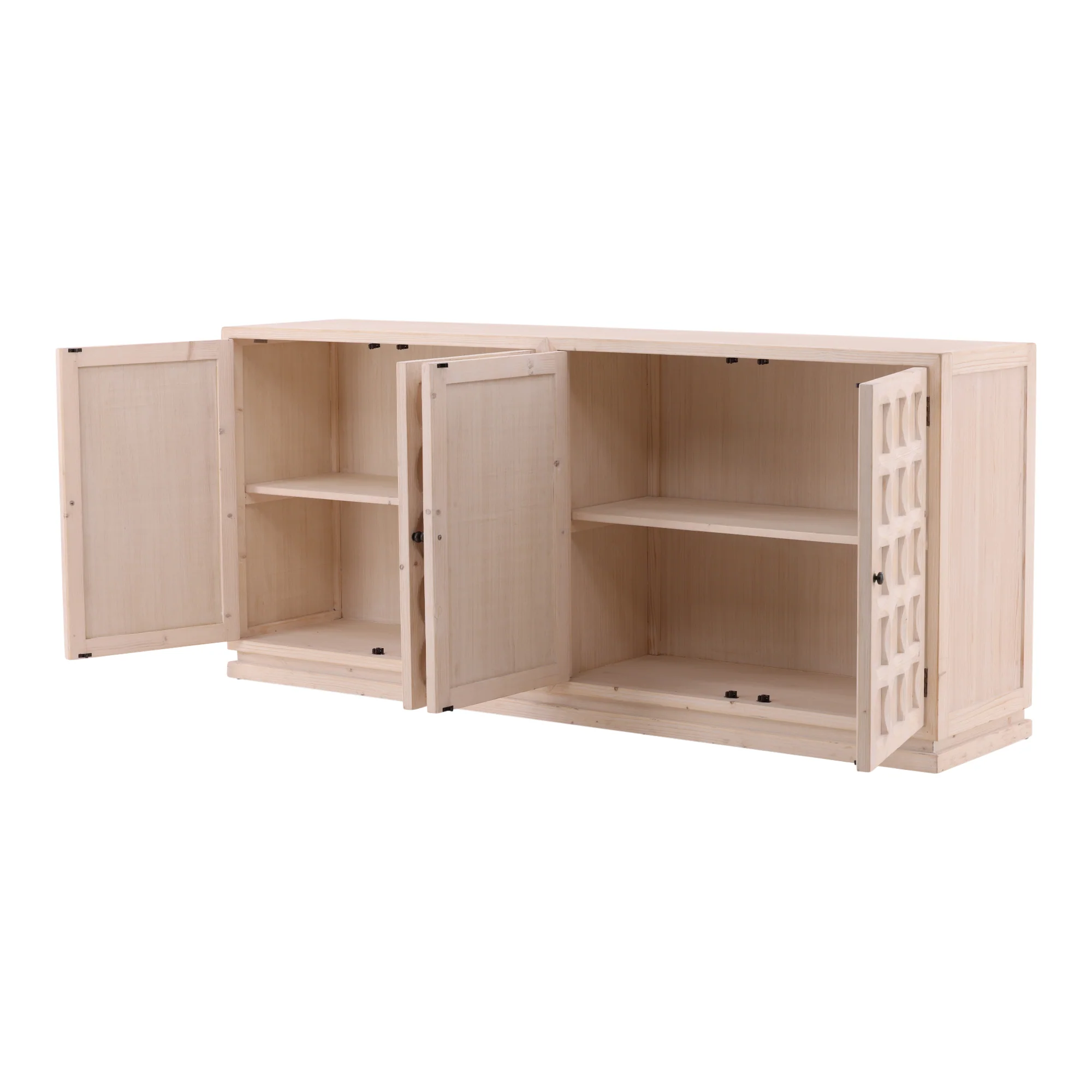 Norevik Carved Wood Sideboard - Image 2