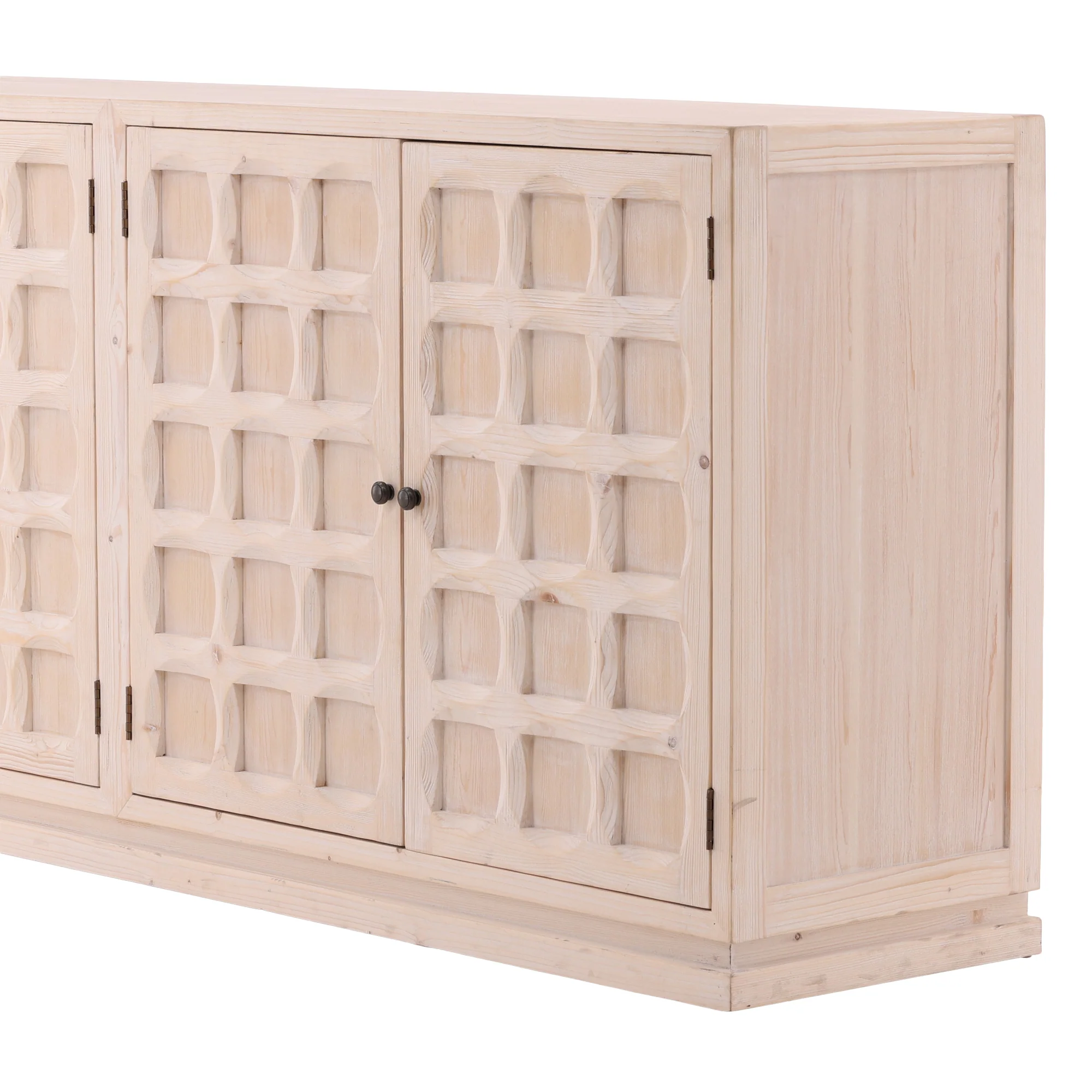 Norevik Carved Wood Sideboard - Image 3