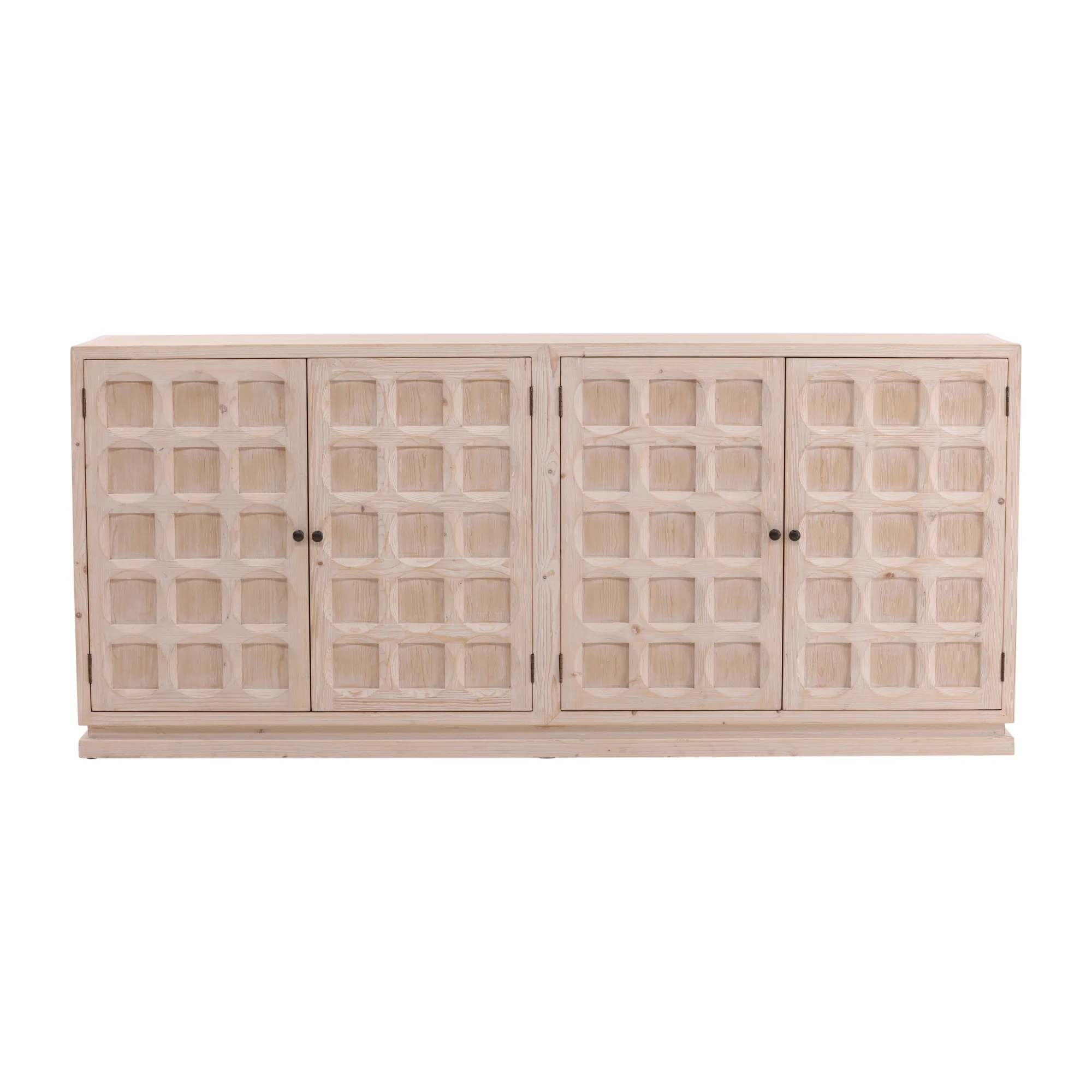 Norevik Carved Wood Sideboard - Image 4