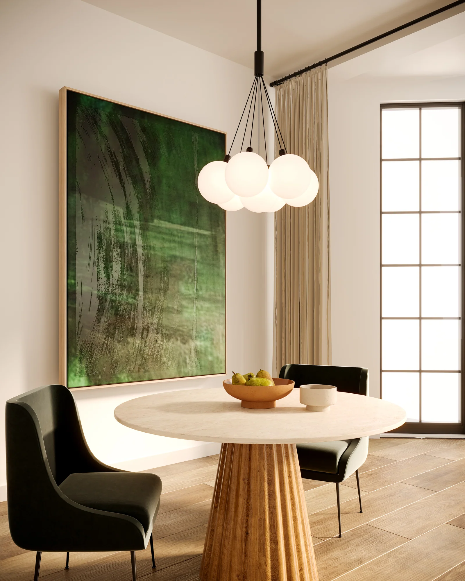 Novaro Clear Glass Cluster Chandelier - 16 inch - Image 2