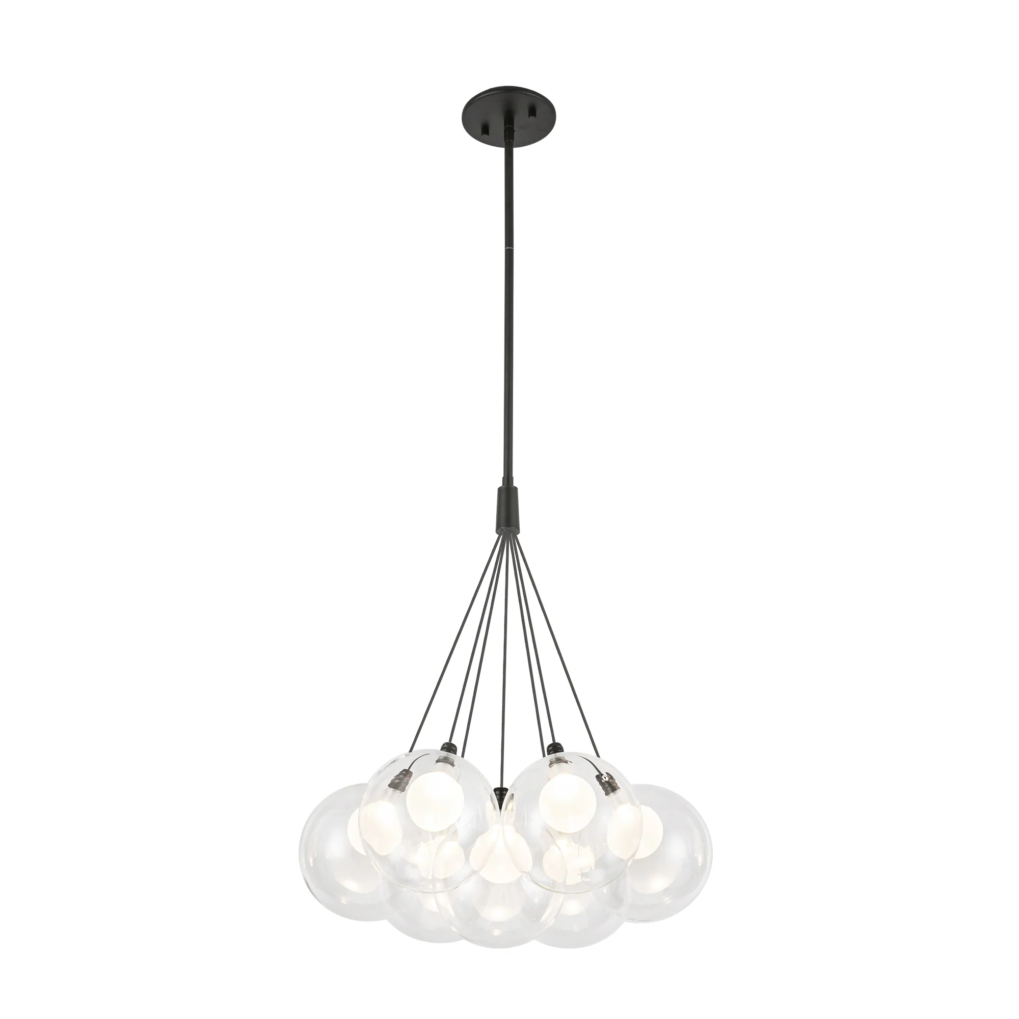 Novaro Clear Glass Cluster Chandelier - 16 inch - Image 4
