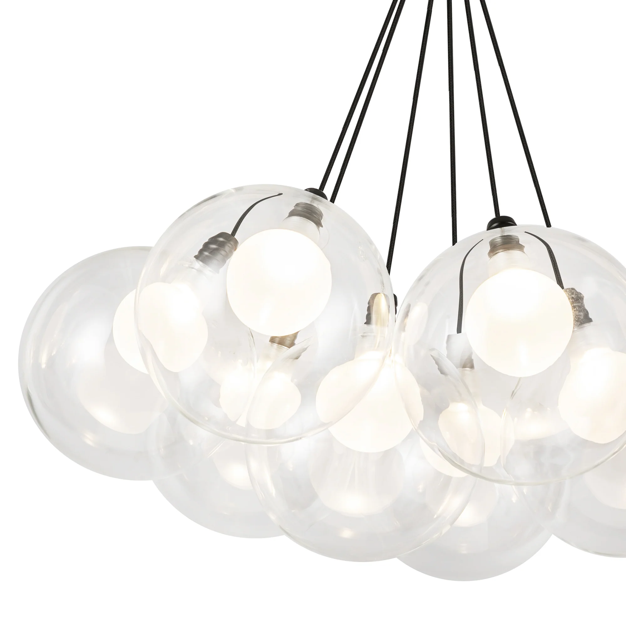 Novaro Clear Glass Cluster Chandelier - 16 inch - Image 5