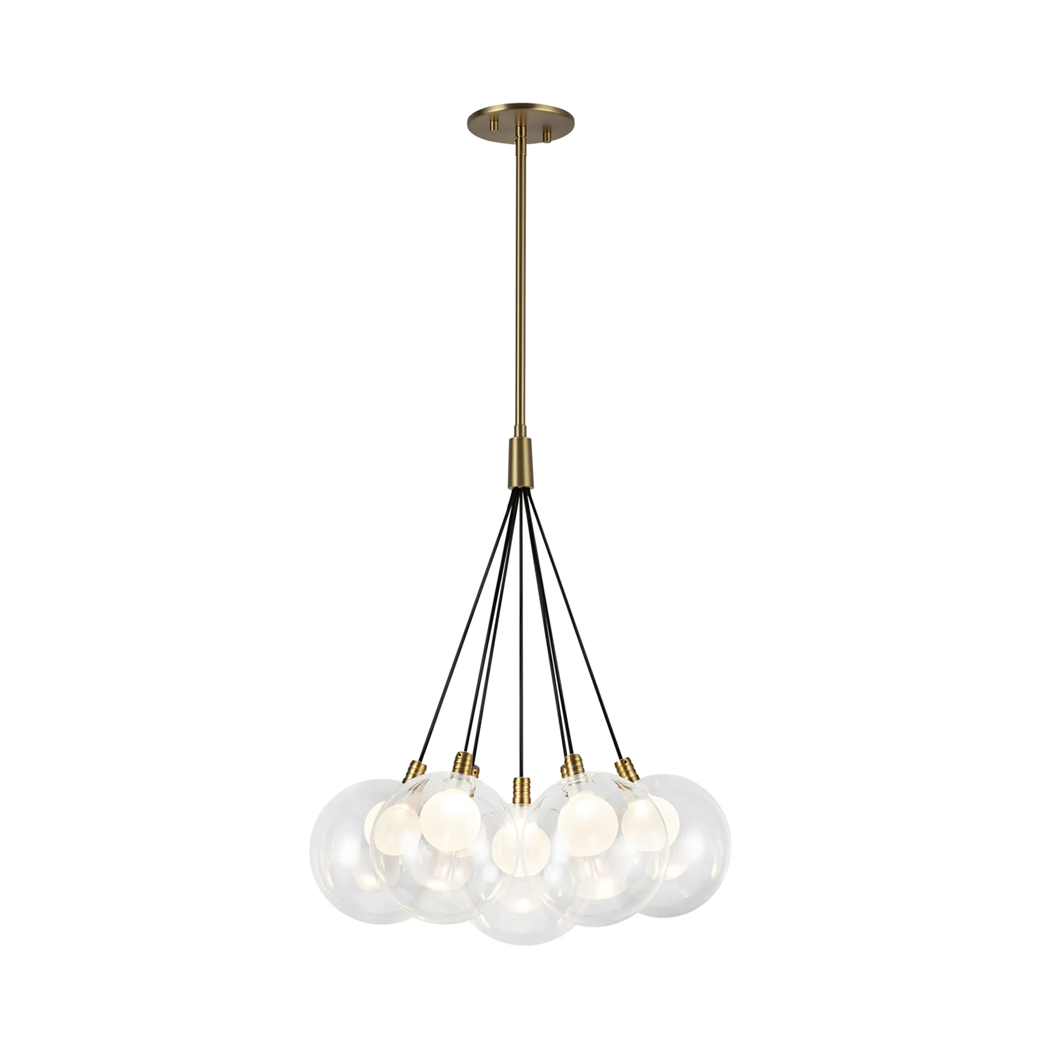 Novaro Clear Glass Cluster Chandelier - 16 inch - Image 6