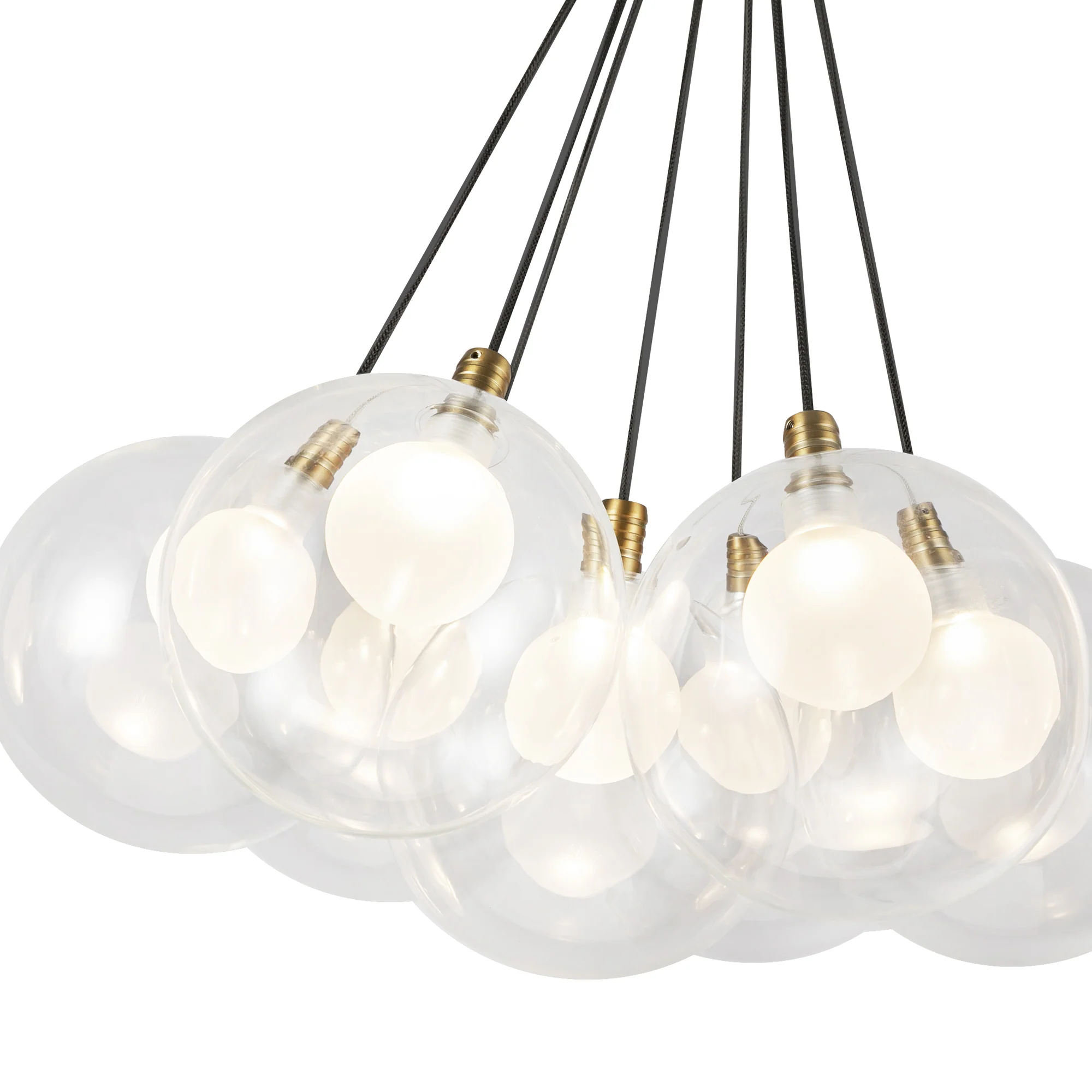 Novaro Clear Glass Cluster Chandelier - 16 inch - Image 7