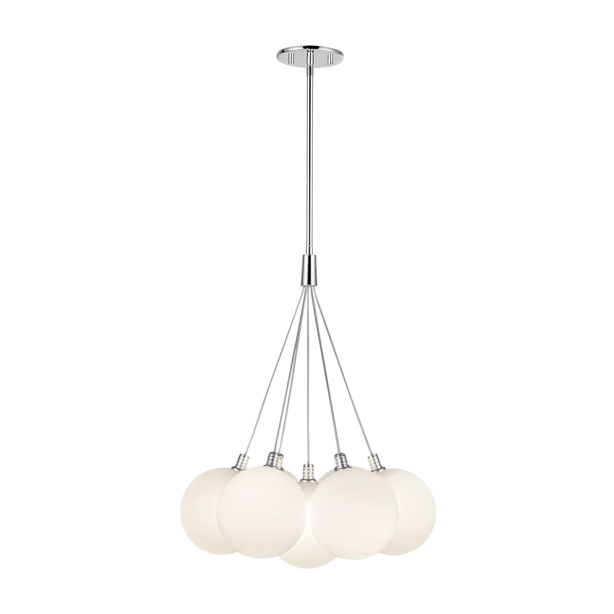 Novaro Opal Glass Cluster Chandelier - 17 inch - Image 4