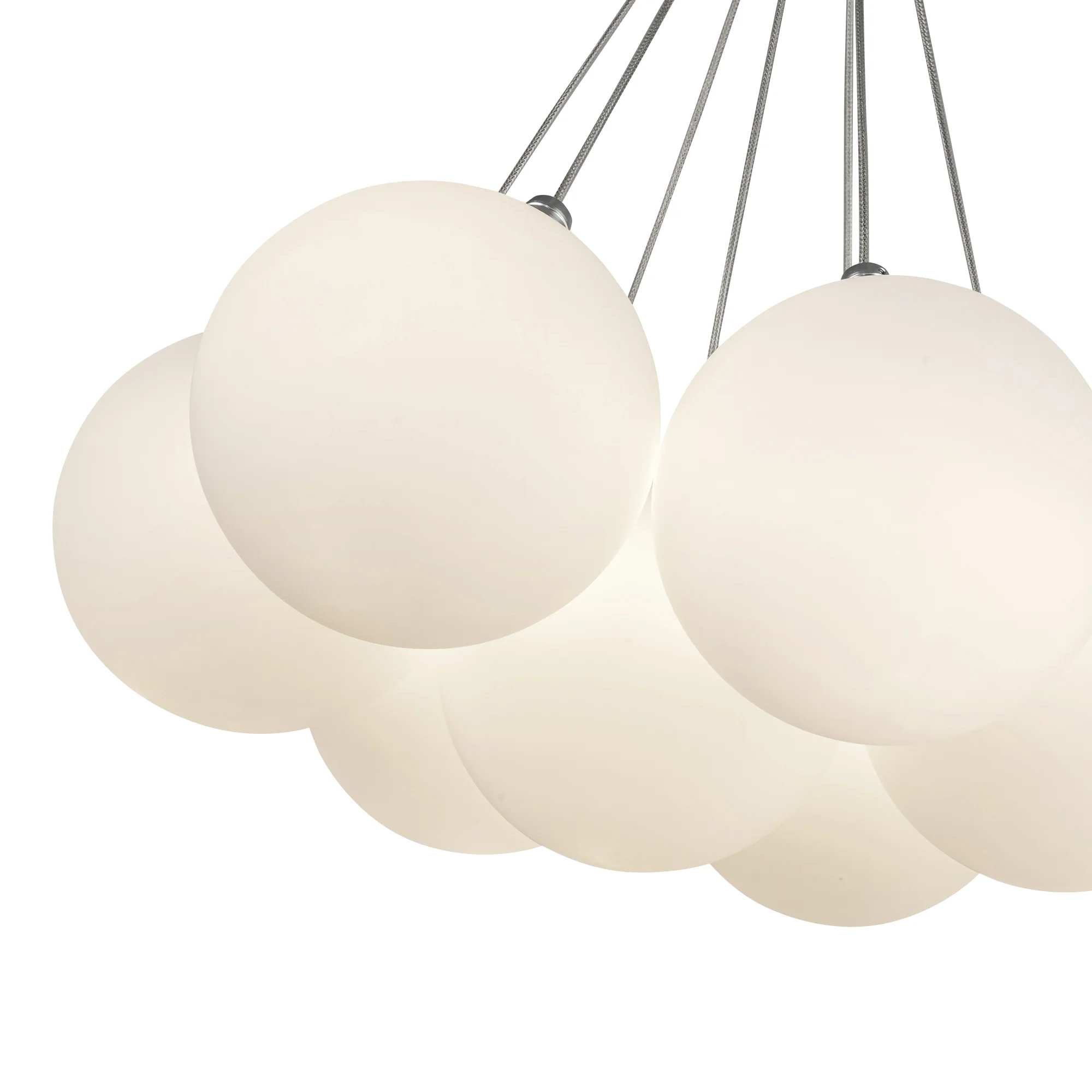 Novaro Opal Glass Cluster Chandelier - 17 inch - Image 6