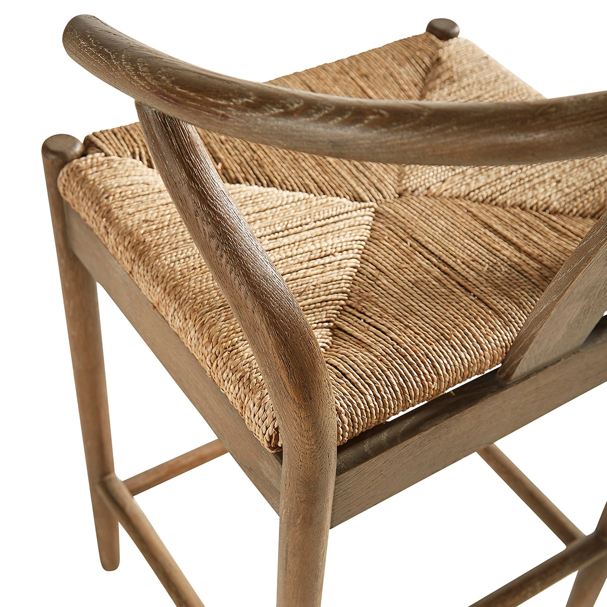 Oak and Seagrass Counter Stool - Image 3