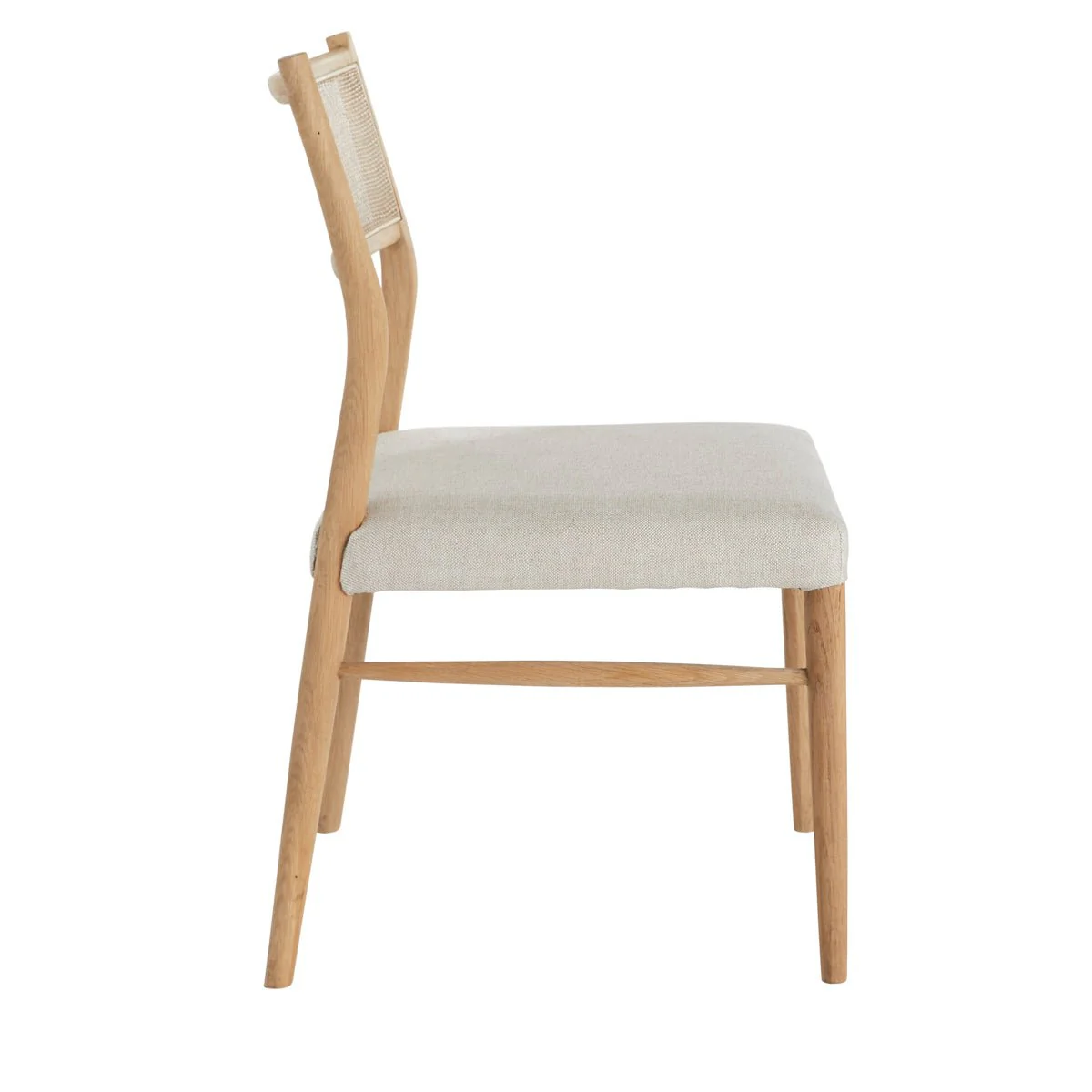 Oak & Rattan-Back Dining Chair, Set of 2 - Image 5