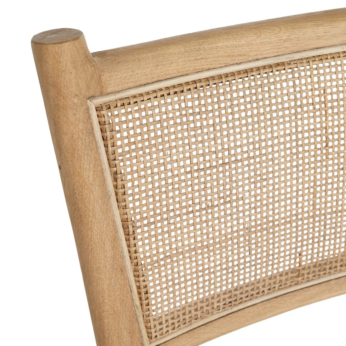 Oak & Rattan-Back Dining Chair, Set of 2 - Image 6