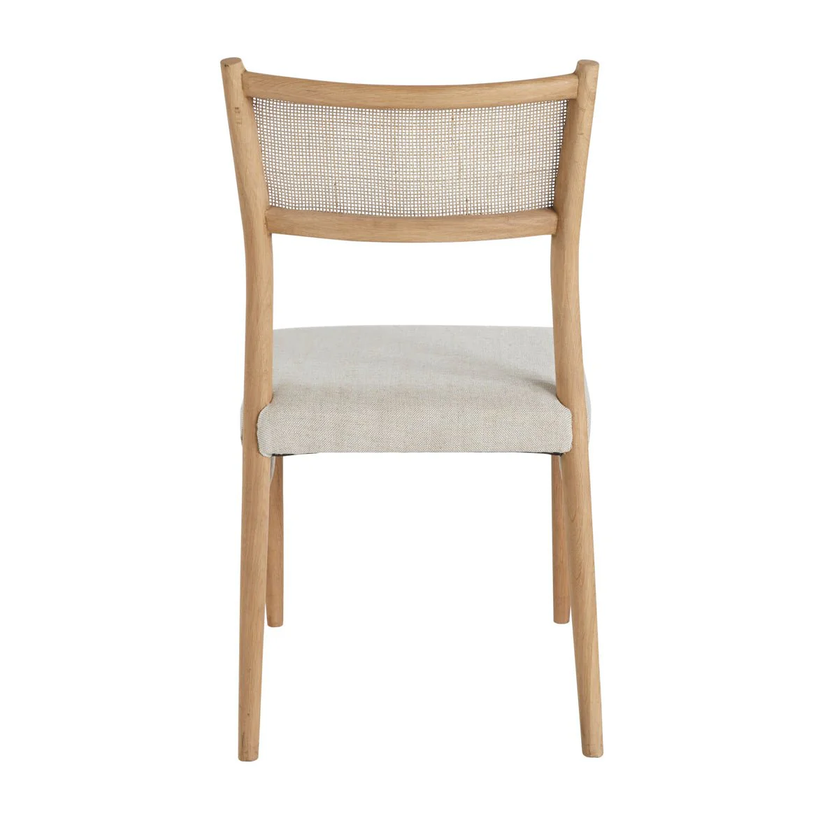 Oak & Rattan-Back Dining Chair, Set of 2 - Image 7