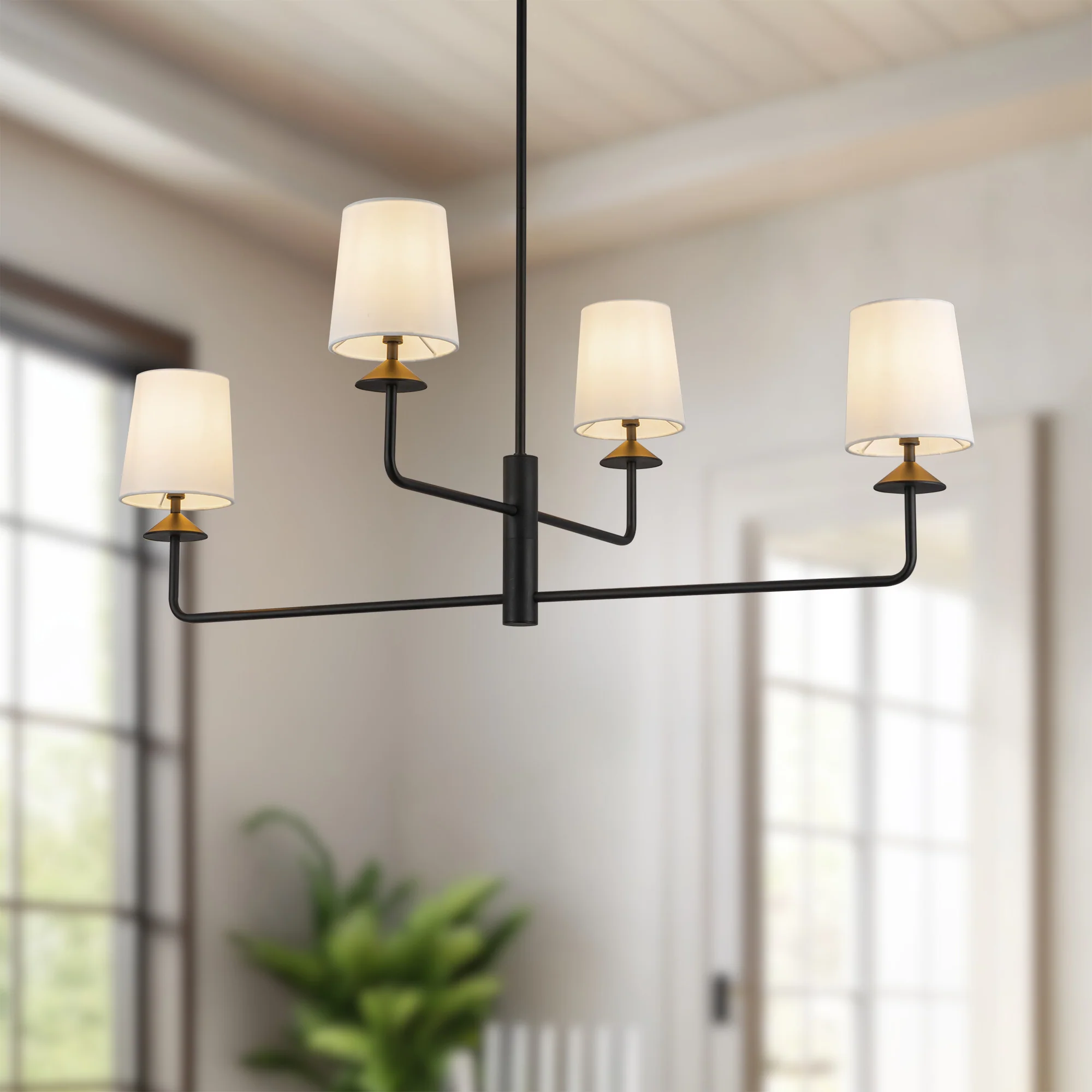 Orvella Linen Arm Chandelier - Image 2