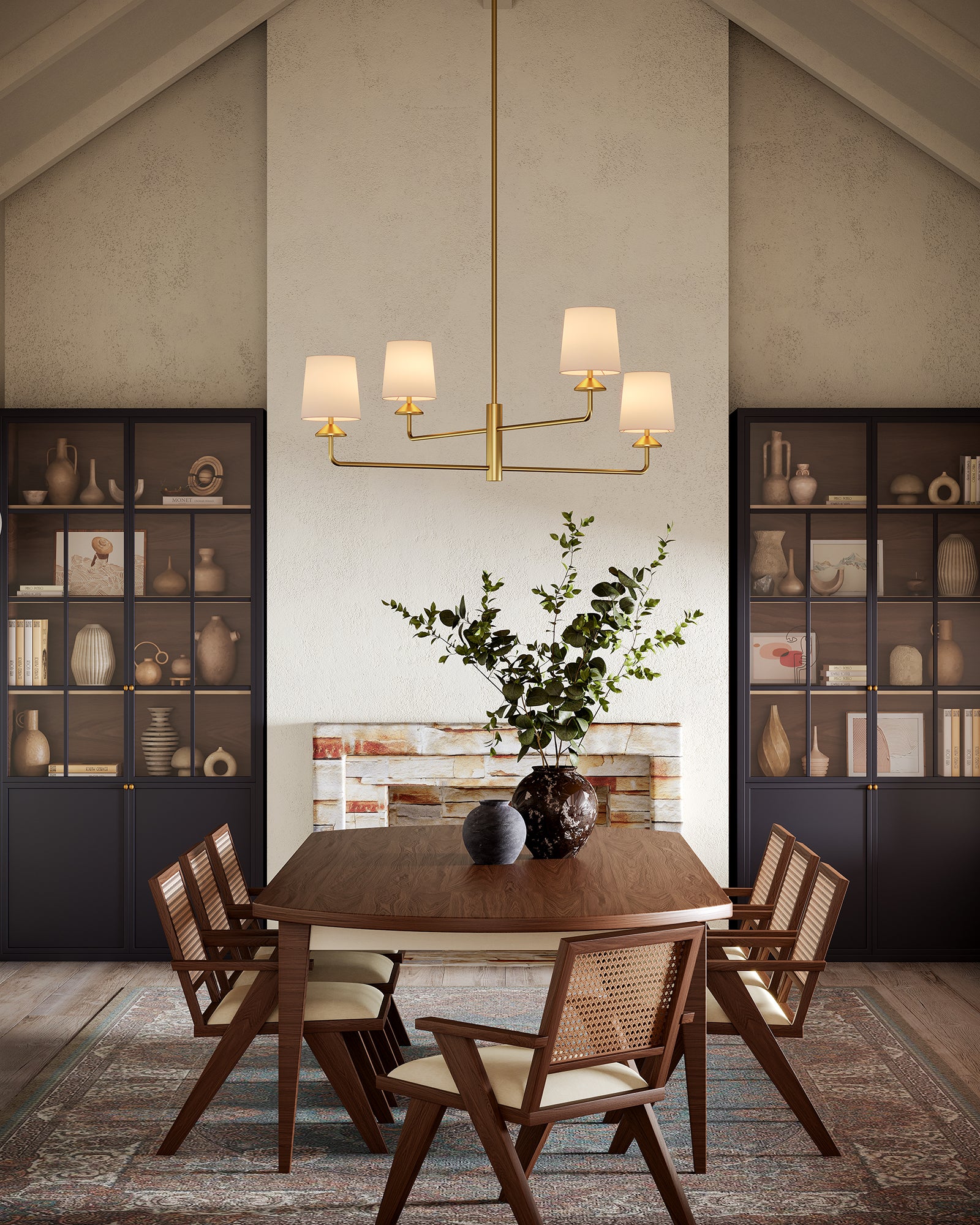 Orvella Linen Arm Chandelier - Image 8