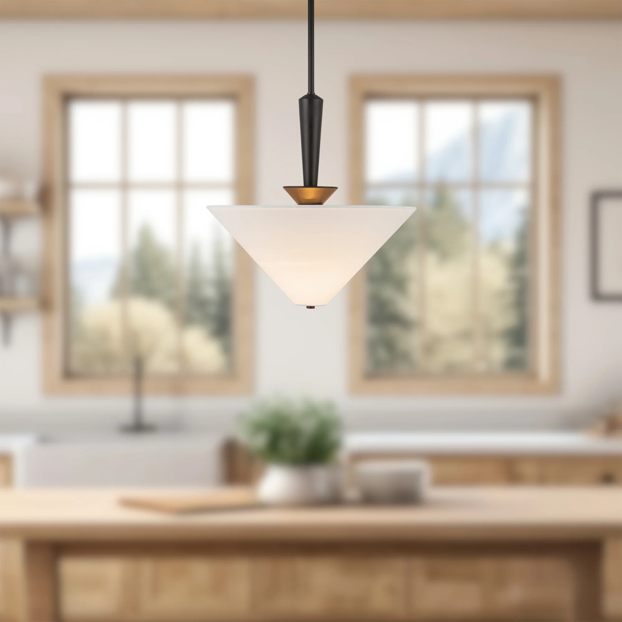 Orvella Linen Cone Pendant - Image 2