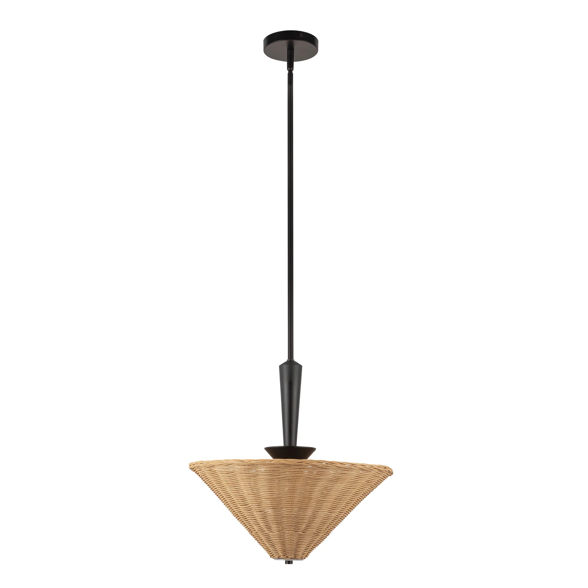 Orvella Rattan Cone Pendant - Image 4