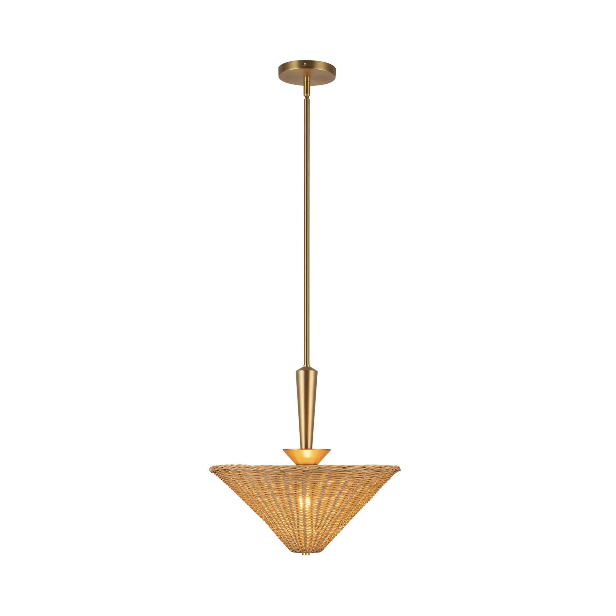 Orvella Rattan Cone Pendant - Image 7