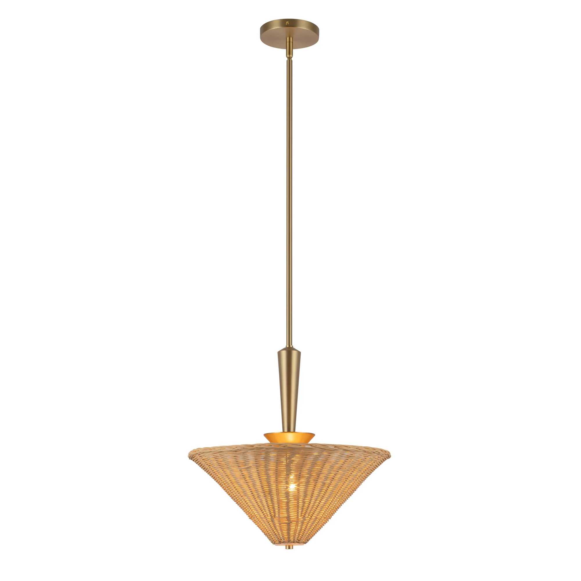 Orvella Rattan Cone Pendant - Image 9