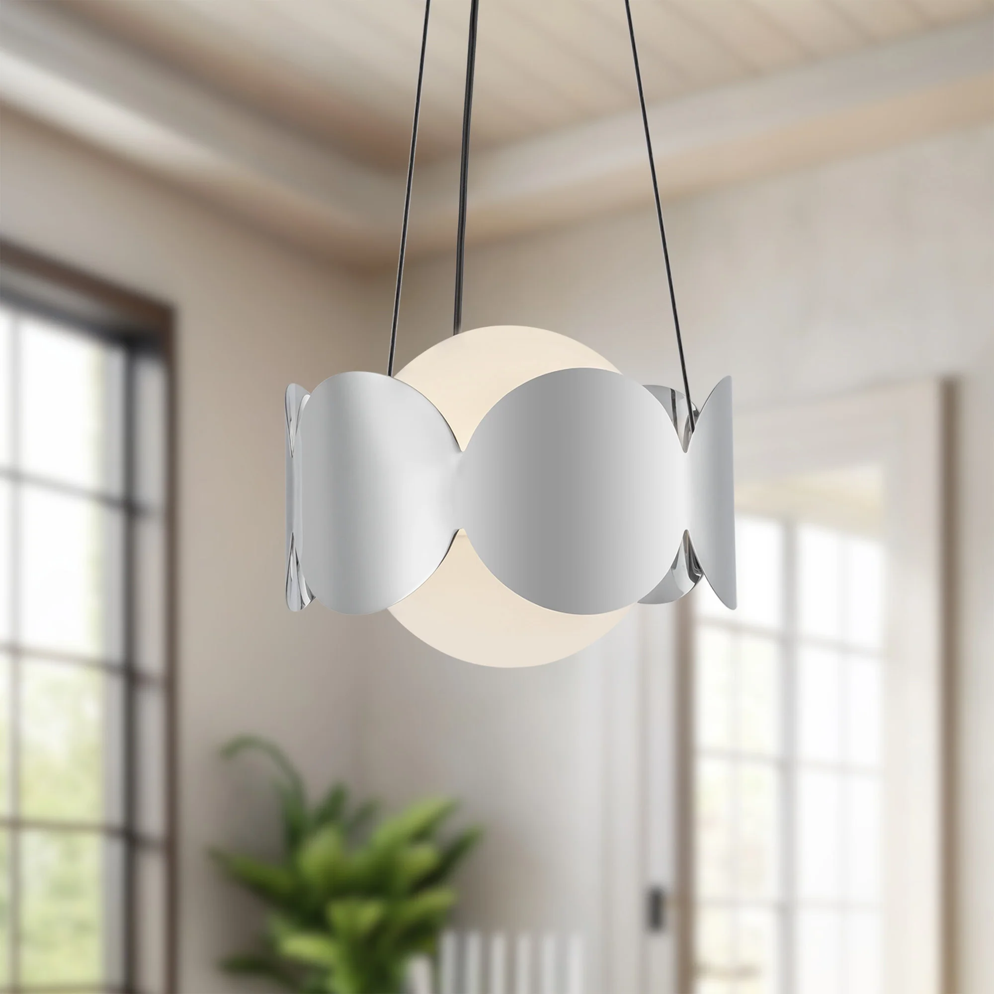 Orvessa Opal Glass Chandelier - Image 13