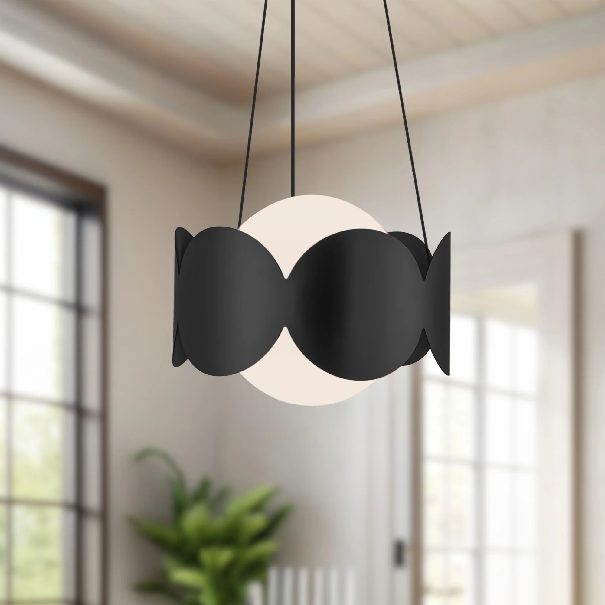 Orvessa Opal Glass Chandelier - Image 4