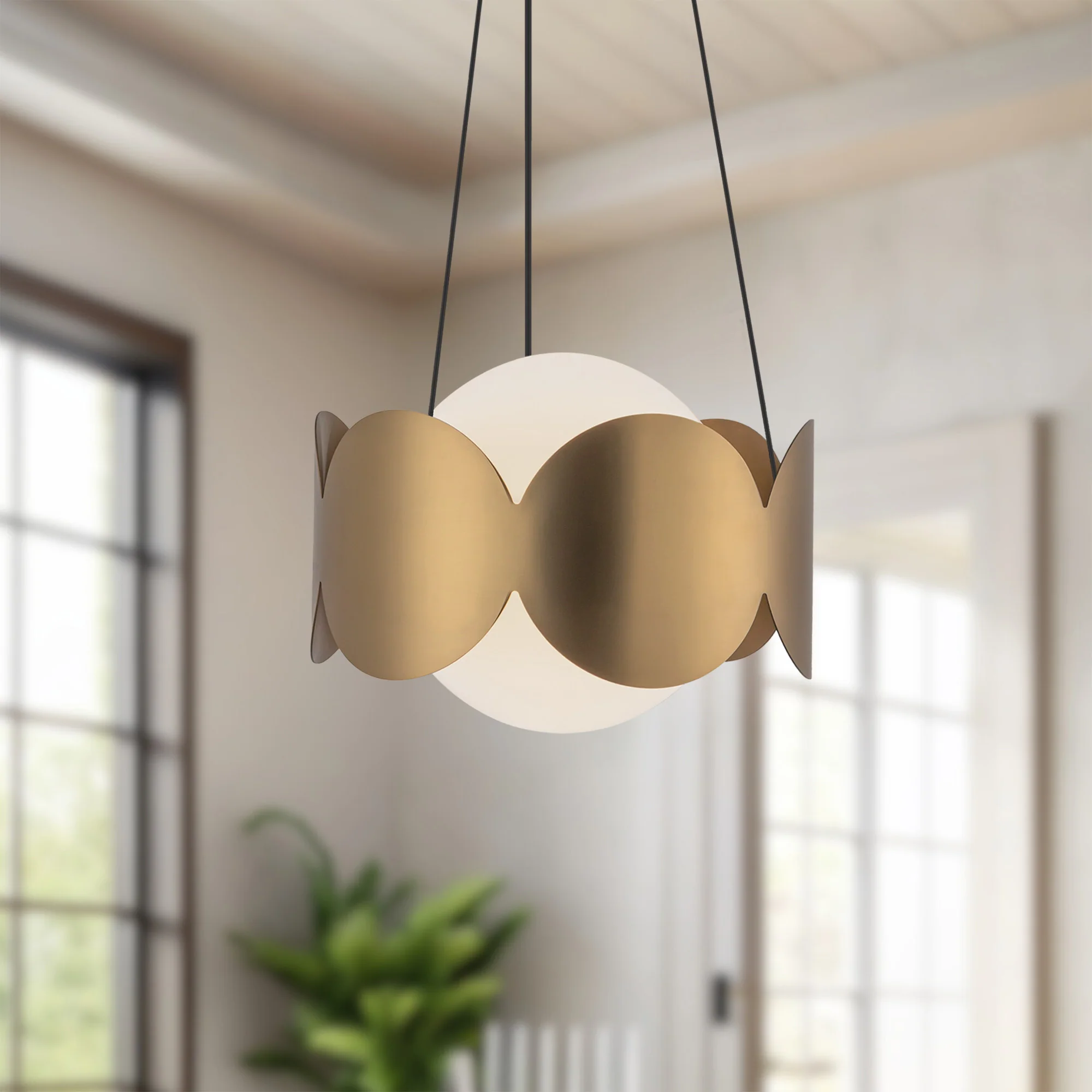 Orvessa Opal Glass Chandelier - Image 9