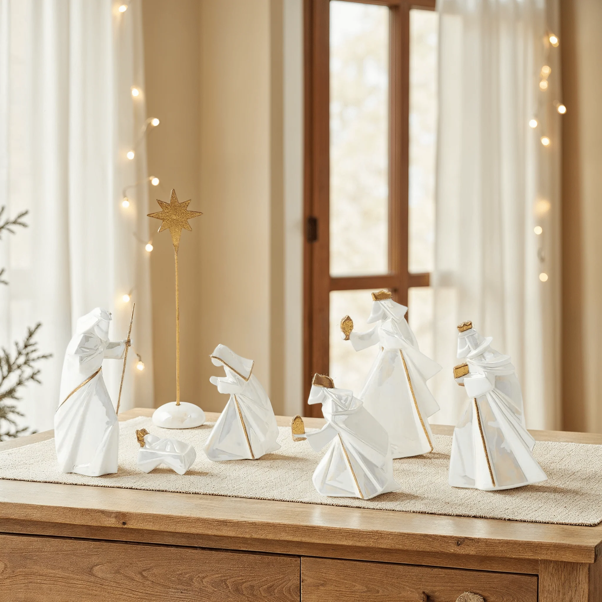 Presepio Glazed Porcelain Nativity - Image 2