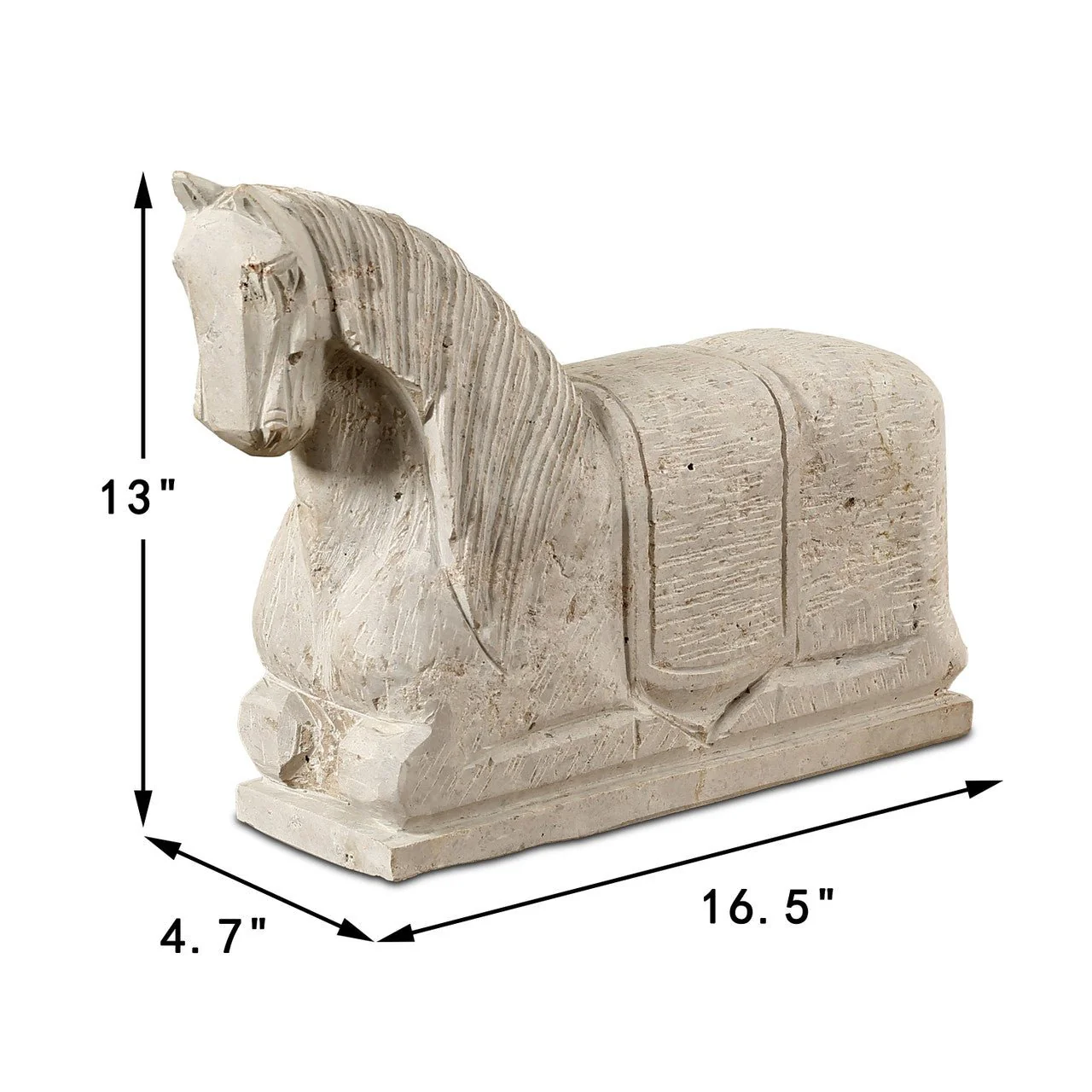 Qinshan Travertine Horse Statue - Image 7