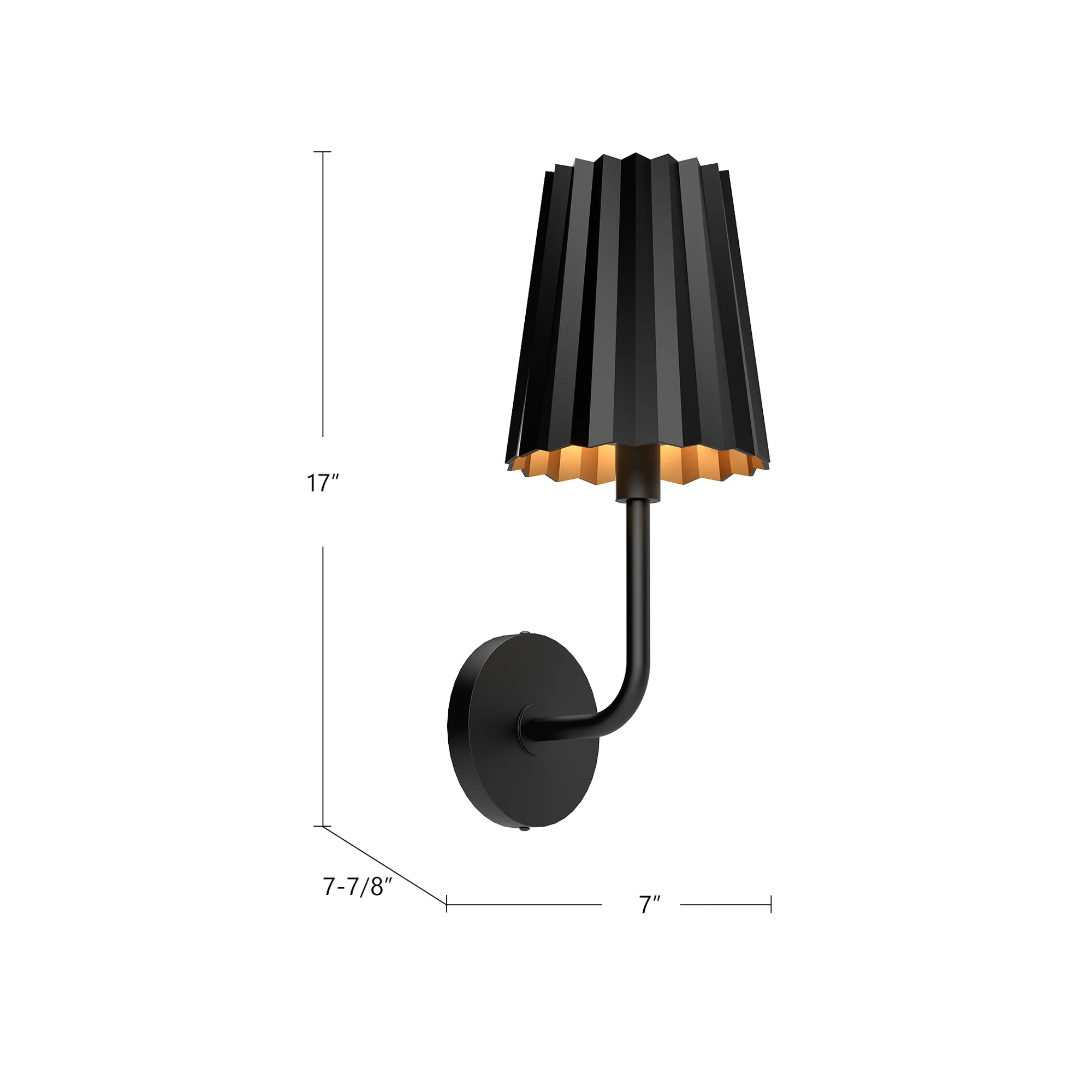 Ravelle Pleated Wall Sconce - Image 2