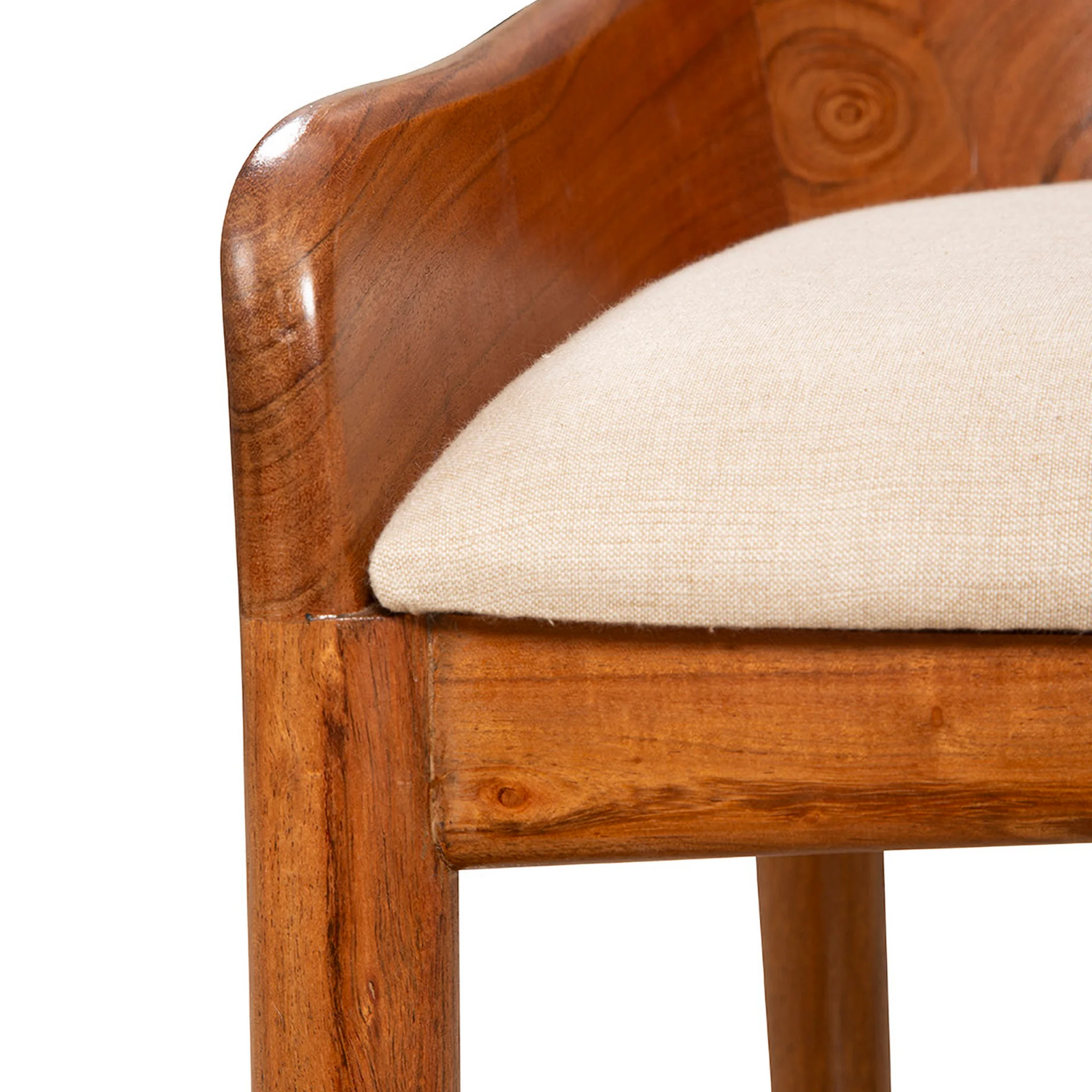Ravello Teak Upholstered Barstool - Image 7