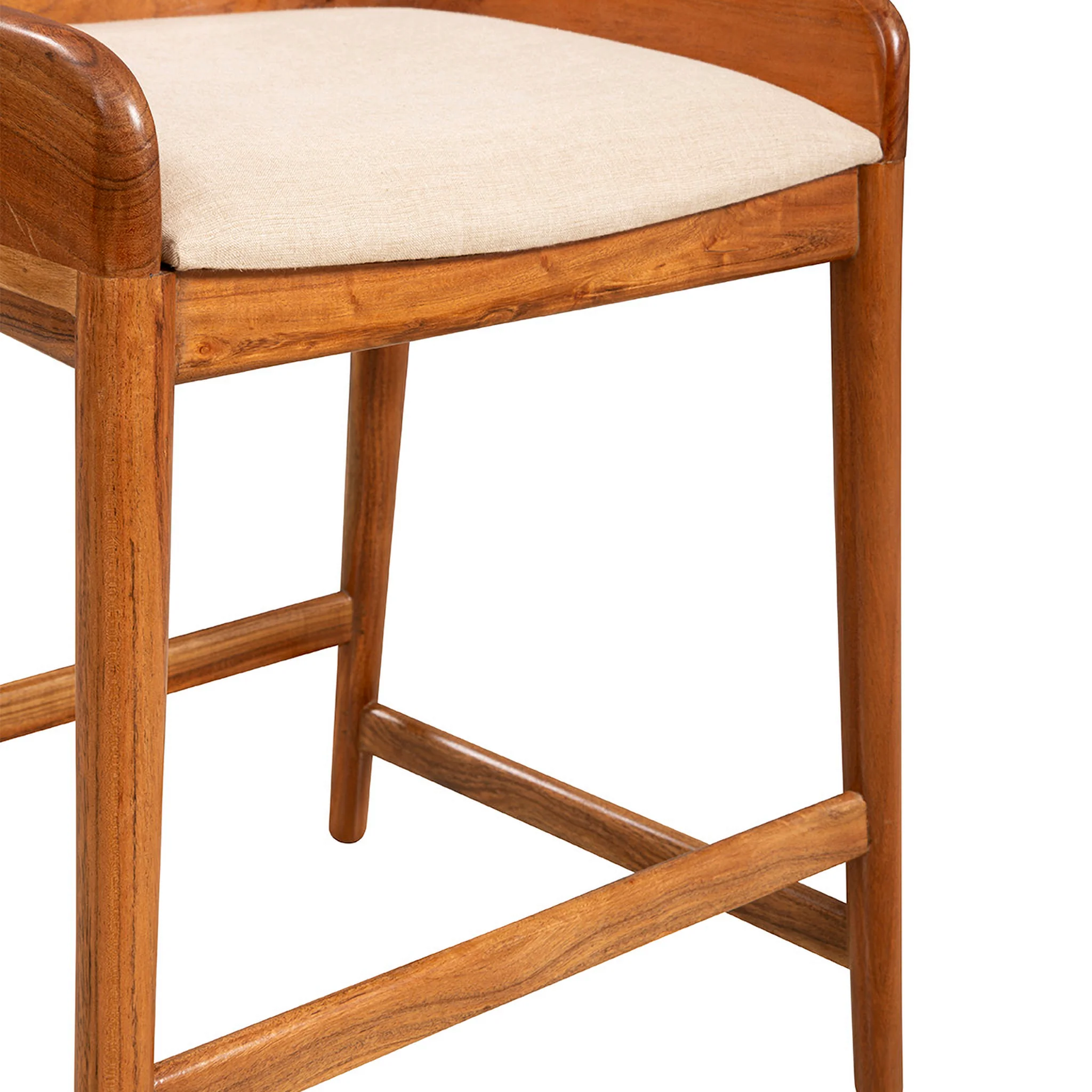Ravello Teak Upholstered Barstool - Image 9