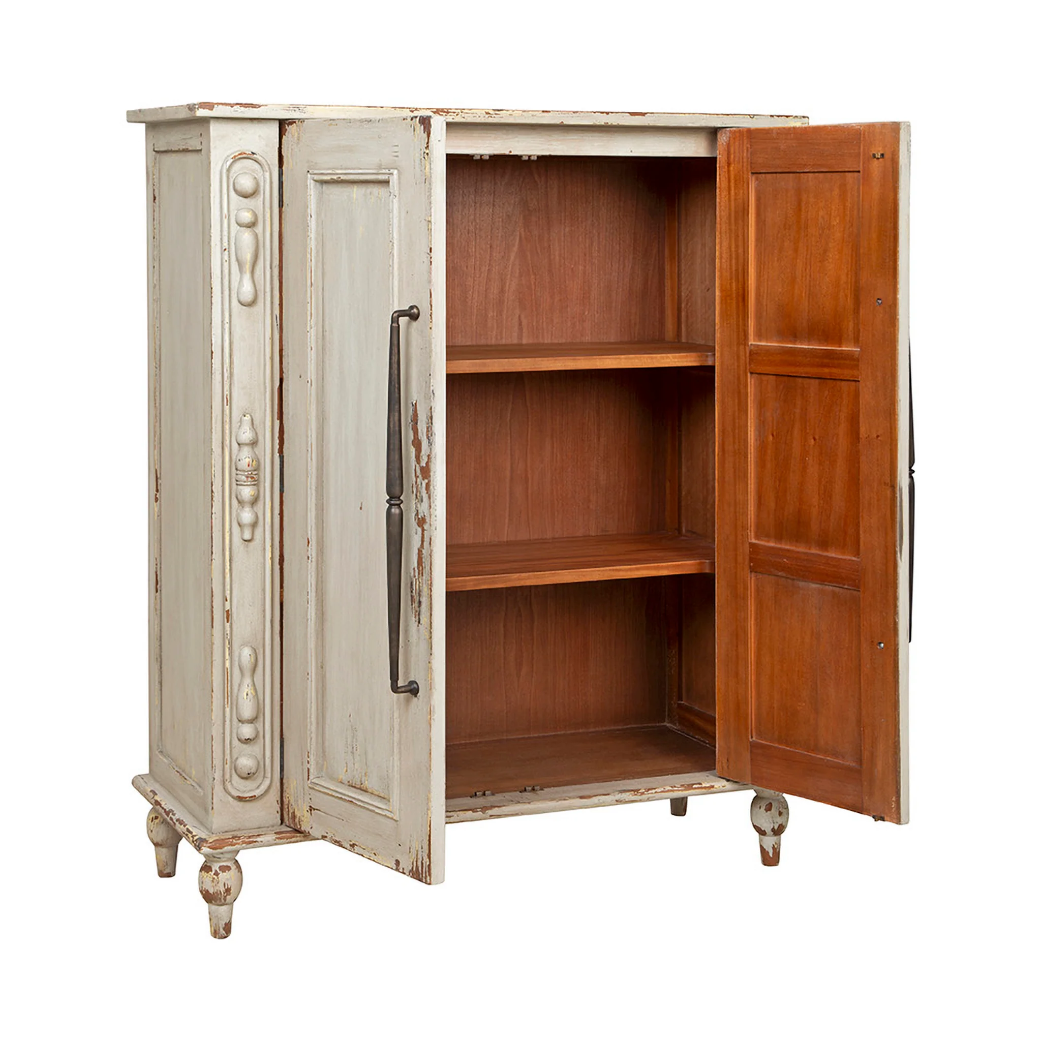 Rhys Distressed Wood Cabinet - Image 3