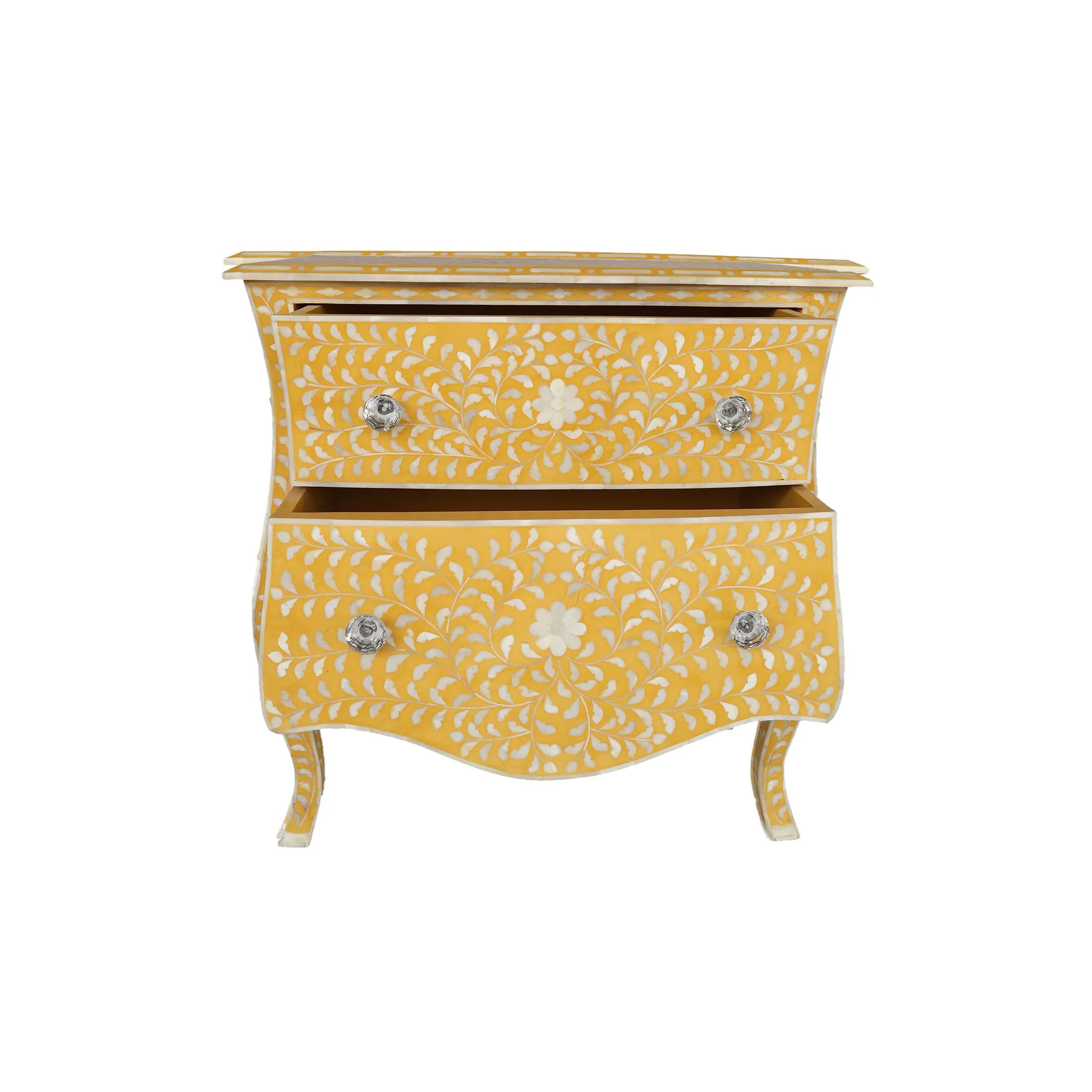 Riad Inlay Nightstand in Gold - Image 4