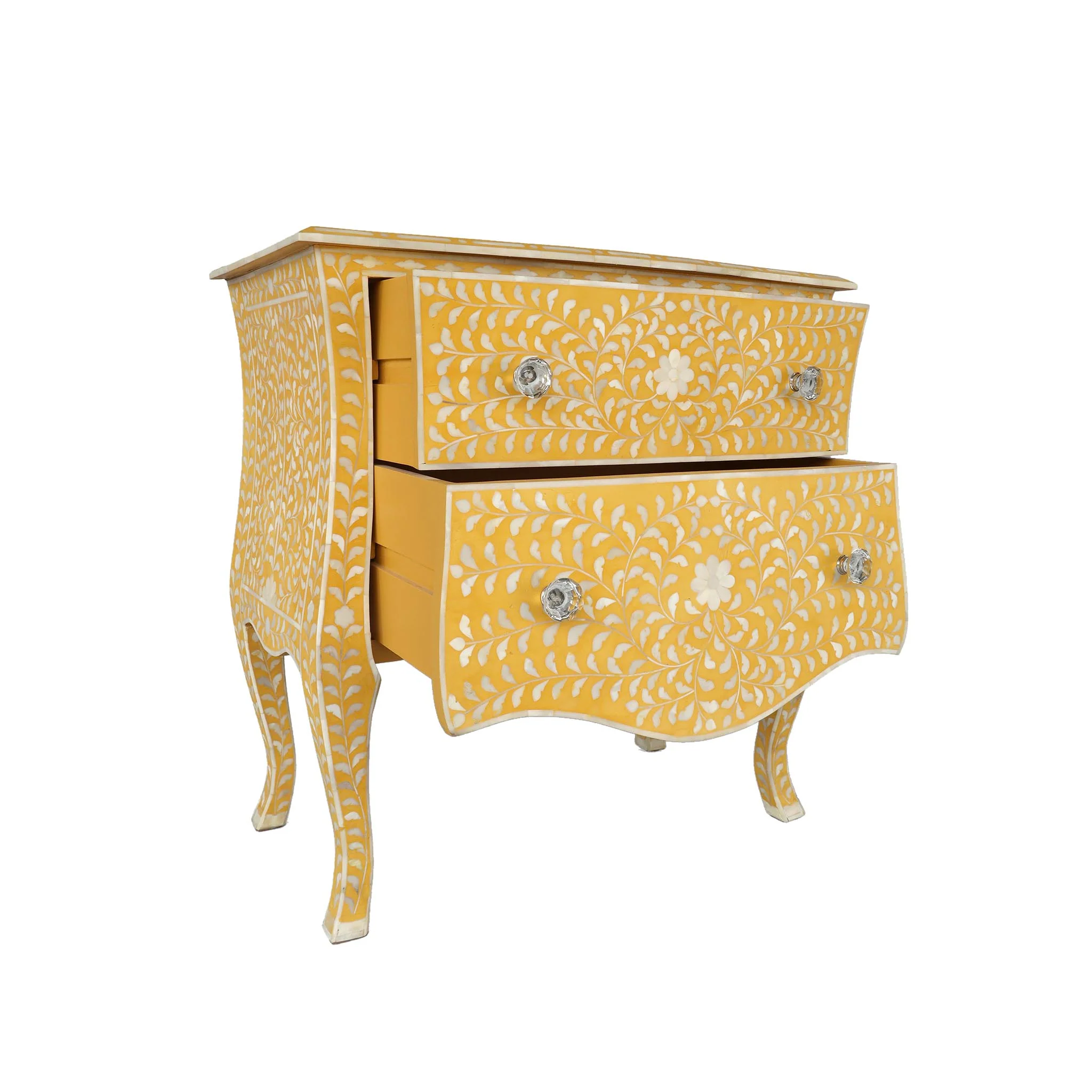 Riad Inlay Nightstand in Gold - Image 6