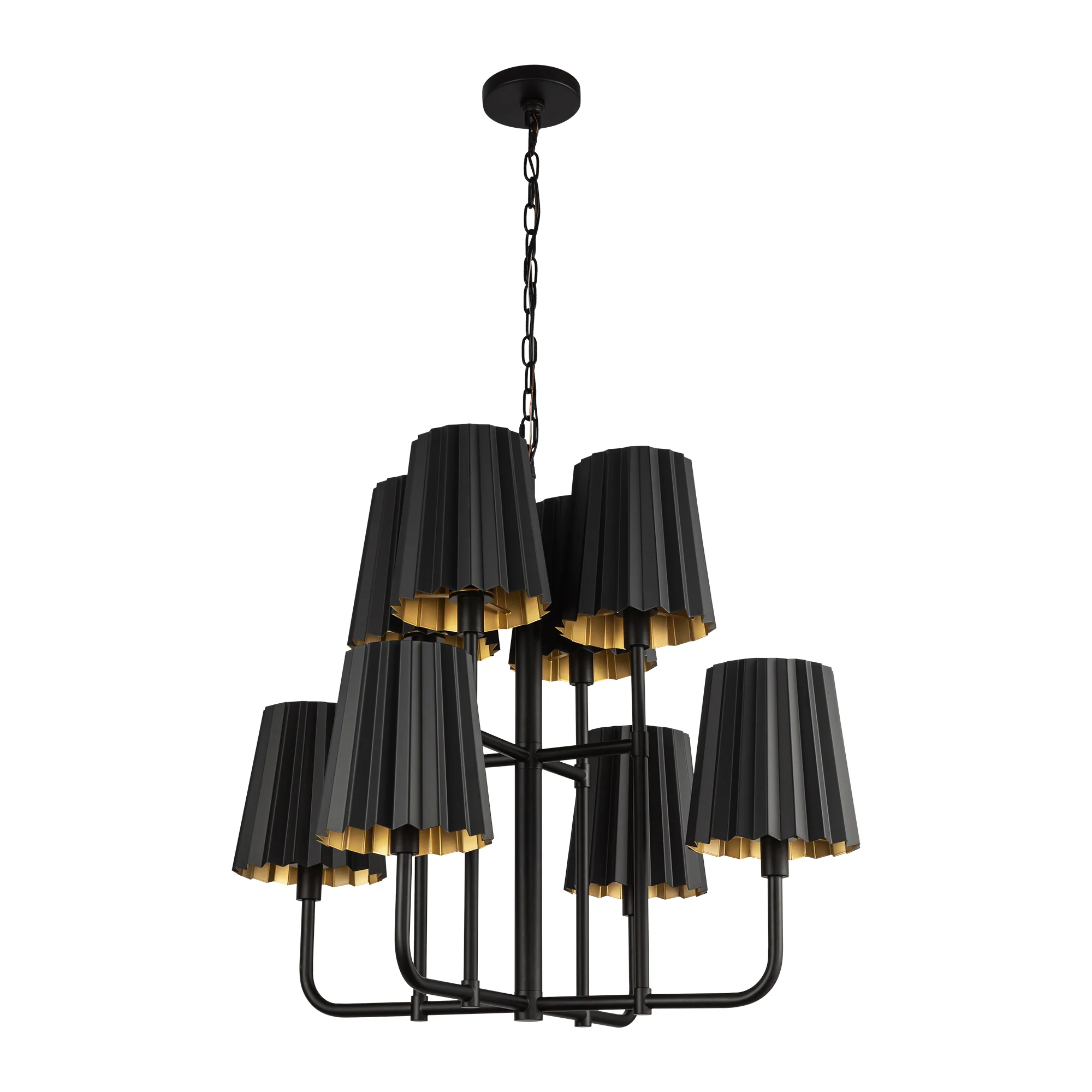 Rive Pleated Metal Chandelier - Image 10