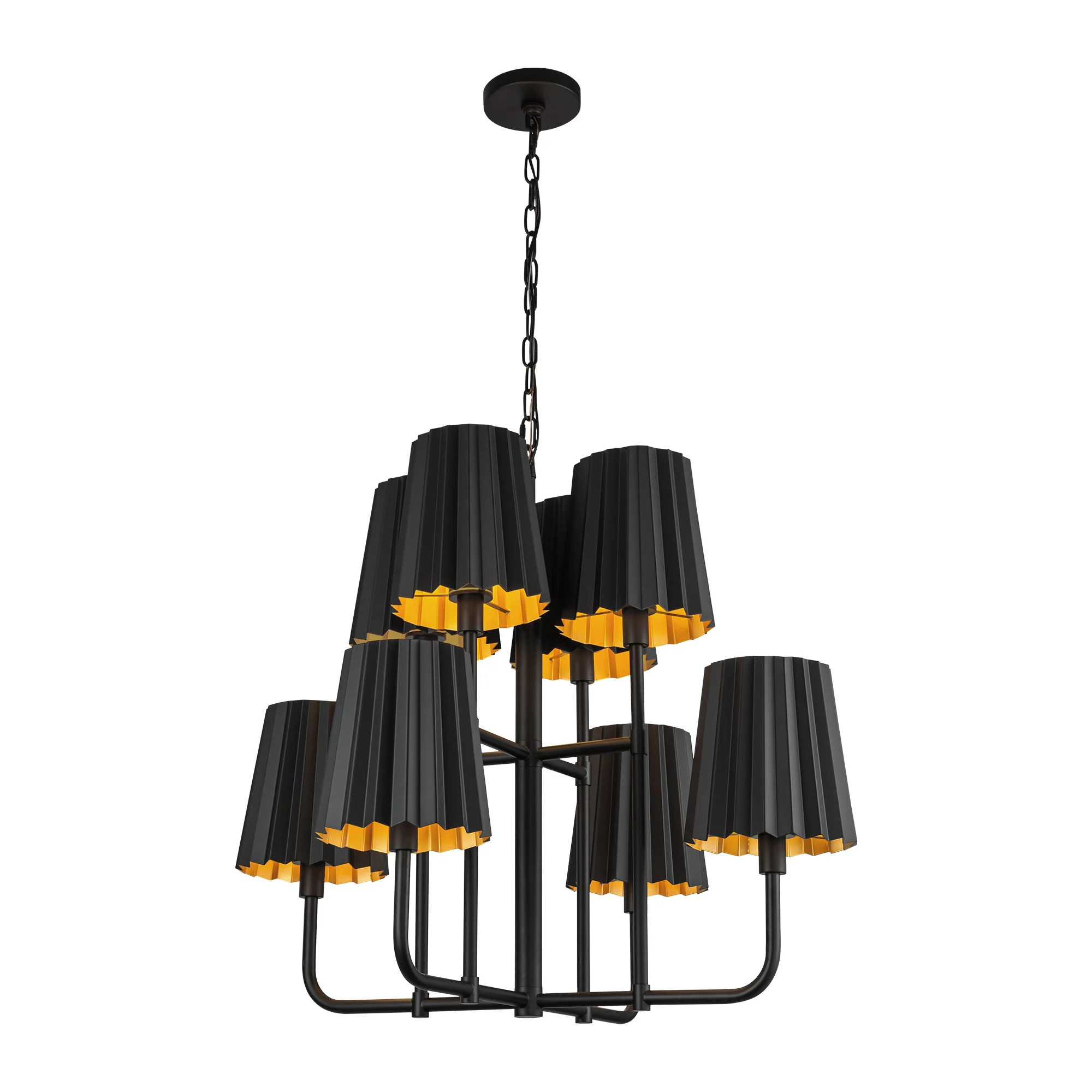 Rive Pleated Metal Chandelier - Image 11